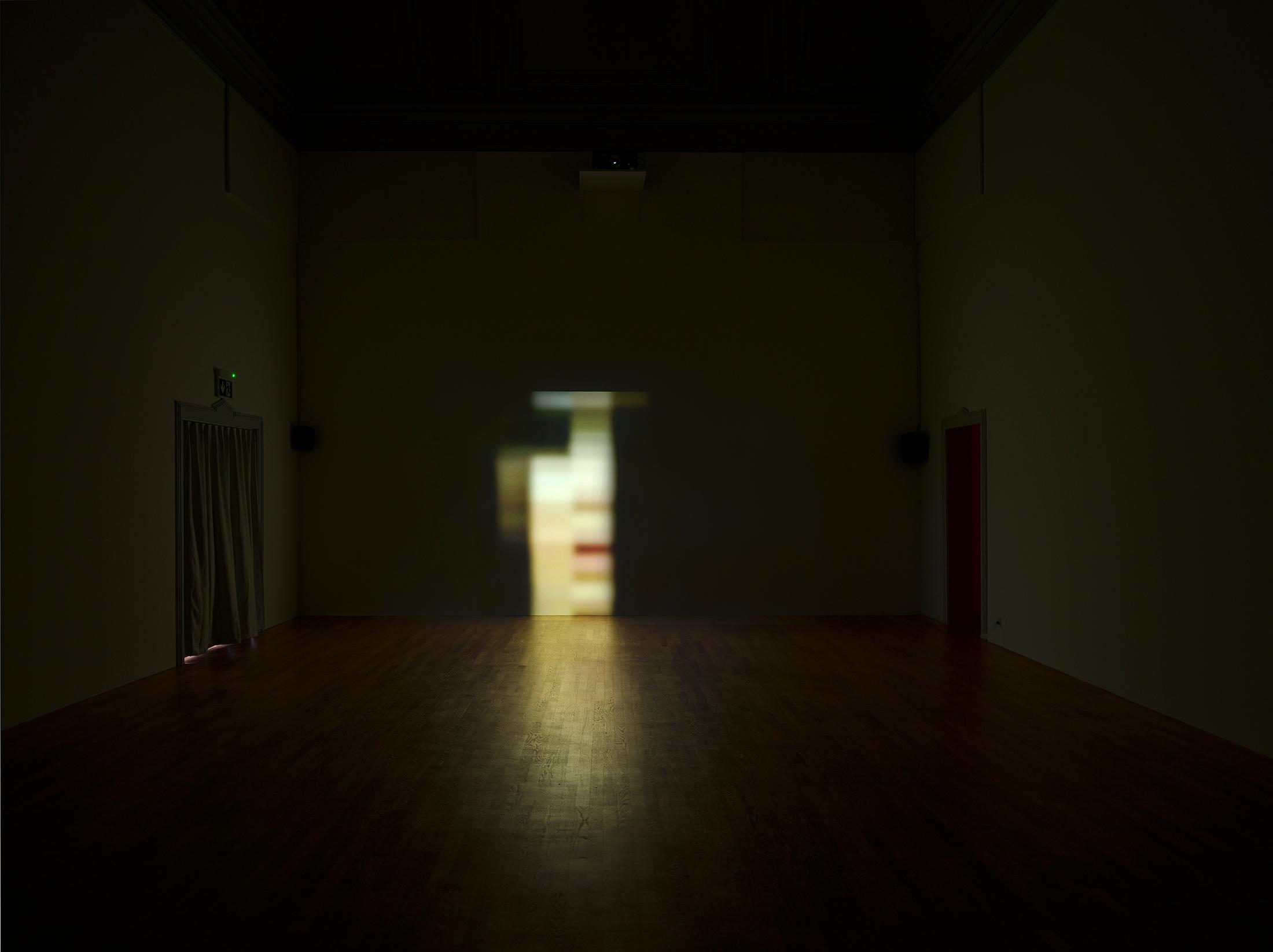 Exhibition View Solo Show Valentina Triet «Of manners, of trips; view on Provider in Fall 2007, 4:3, 17:37» at Kunsthalle Winterthur, Winterthur, 2024-2025 / Photo: Cedric Mussano / Courtesy: the artist and Kunsthalle Winterthur