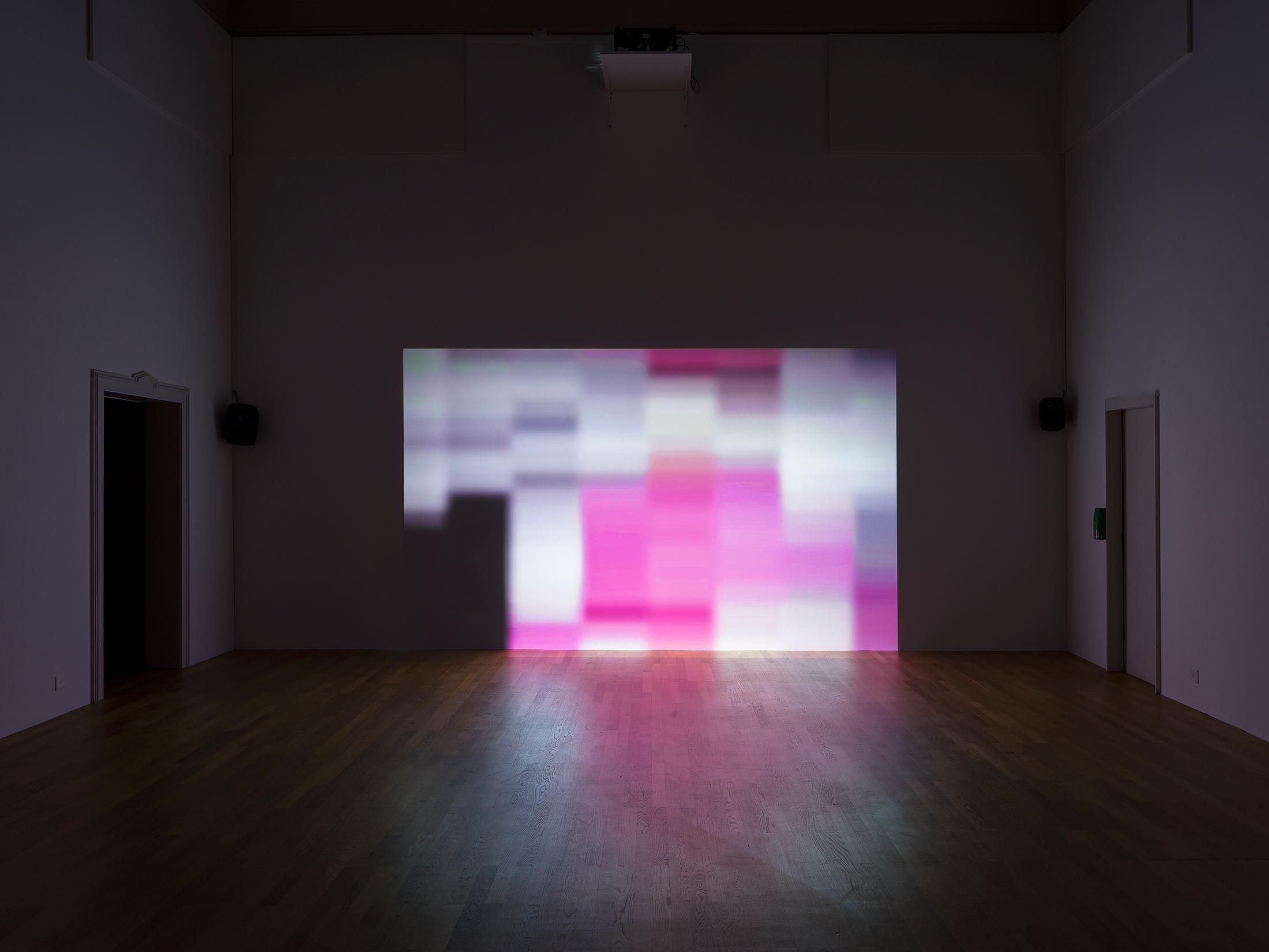 Exhibition View Solo Show Valentina Triet «Of manners, of trips; view on Provider in Spring Haute Couture 2007, 16:9, 14:08» at Kunsthalle Winterthur, Winterthur, 2024-2025 / Photo: Cedric Mussano / Courtesy: the artist and Kunsthalle Winterthur