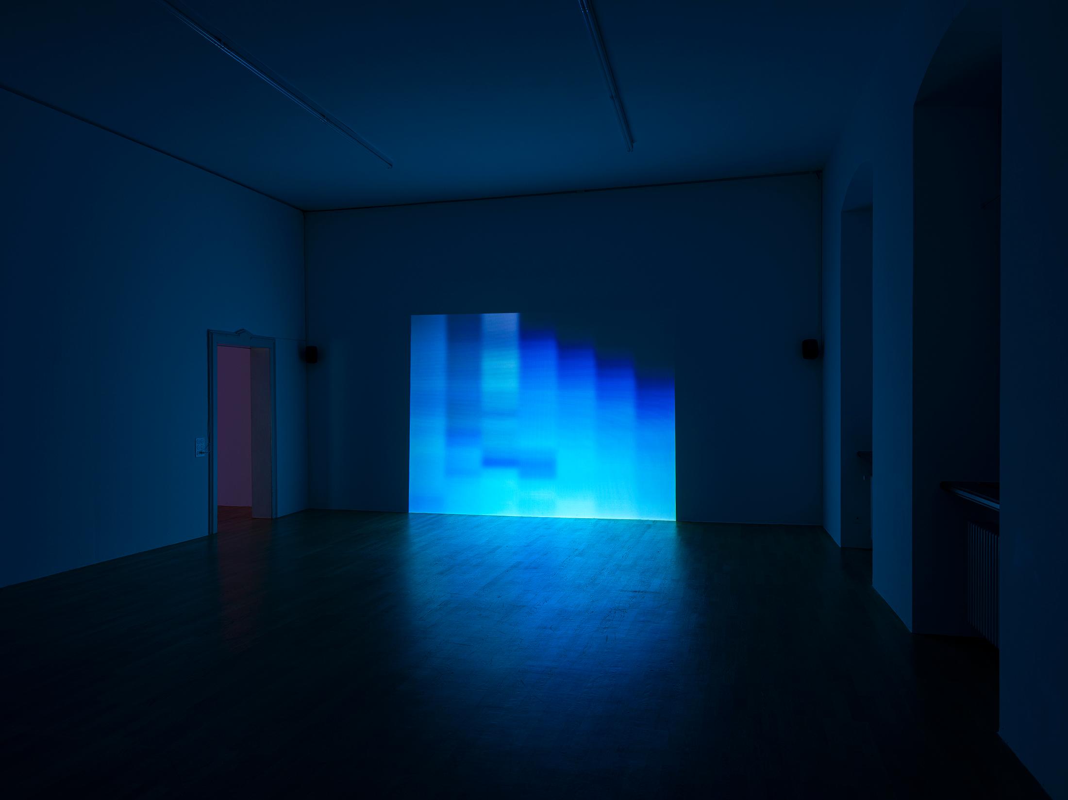 Exhibition View Solo Show Valentina Triet «Of manners, of trips; view on Provider in Spring 2006, 4:3, 13:59» at Kunsthalle Winterthur, Winterthur, 2024-2025 / Photo: Cedric Mussano / Courtesy: the artist and Kunsthalle Winterthur