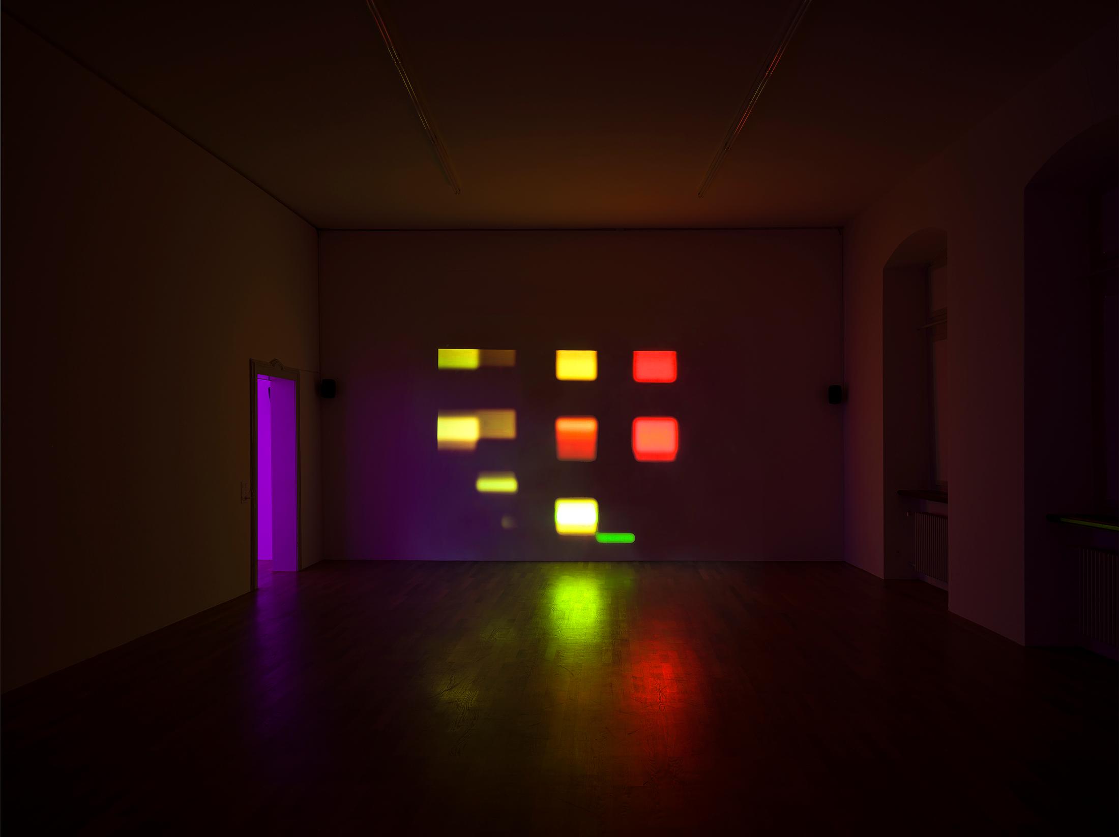 Exhibition View Solo Show Valentina Triet «Of manners, of trips; view on Provider in Fall 2003, 4:3, 18:31» at Kunsthalle Winterthur, Winterthur, 2024-2025 / Photo: Cedric Mussano / Courtesy: the artist and Kunsthalle Winterthur