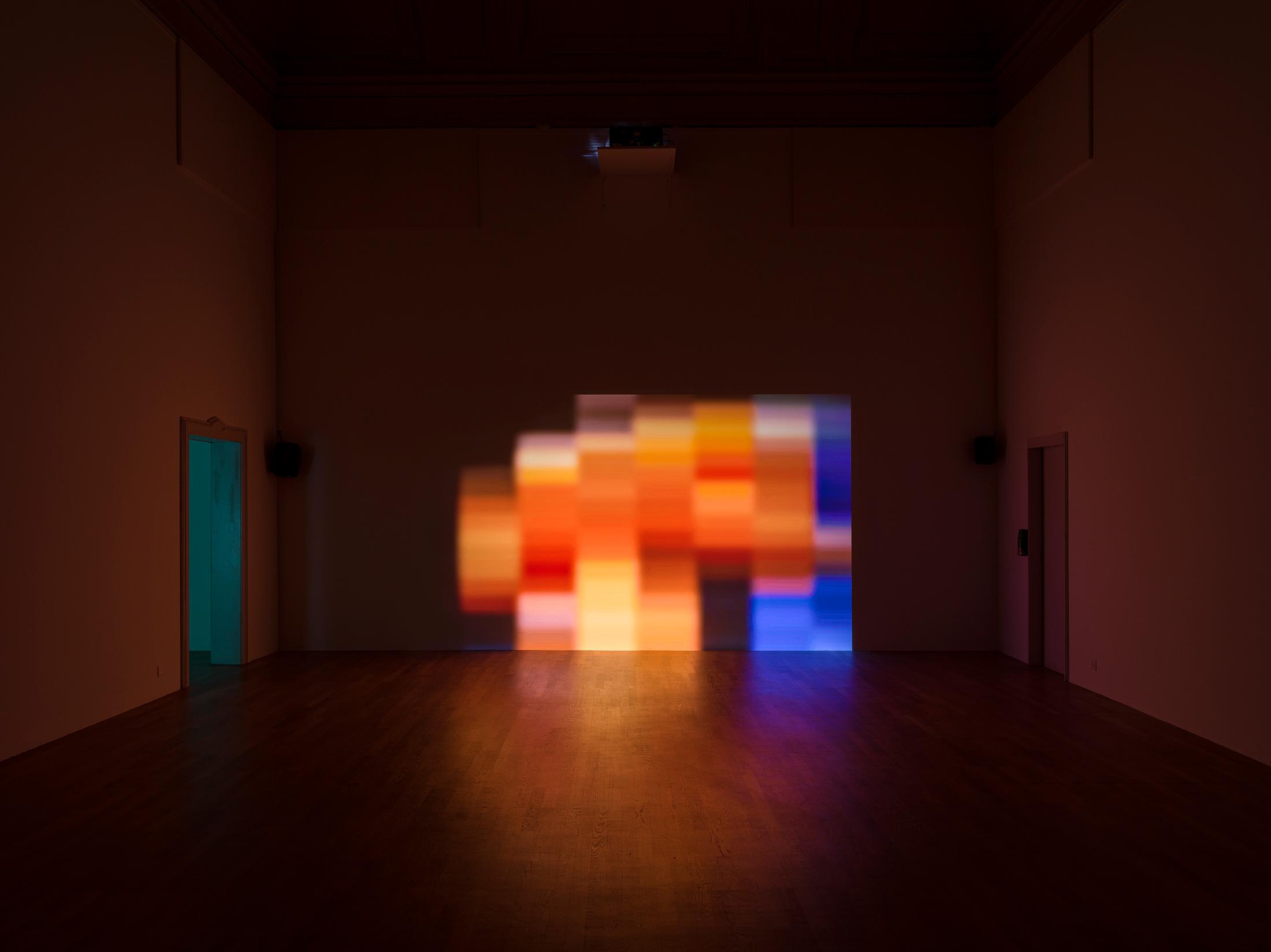 Exhibition View Solo Show Valentina Triet «Of manners, of trips; view on Provider in Spring Haute Couture 2007, 16:9, 14:08» at Kunsthalle Winterthur, Winterthur, 2024-2025 / Photo: Cedric Mussano / Courtesy: the artist and Kunsthalle Winterthur