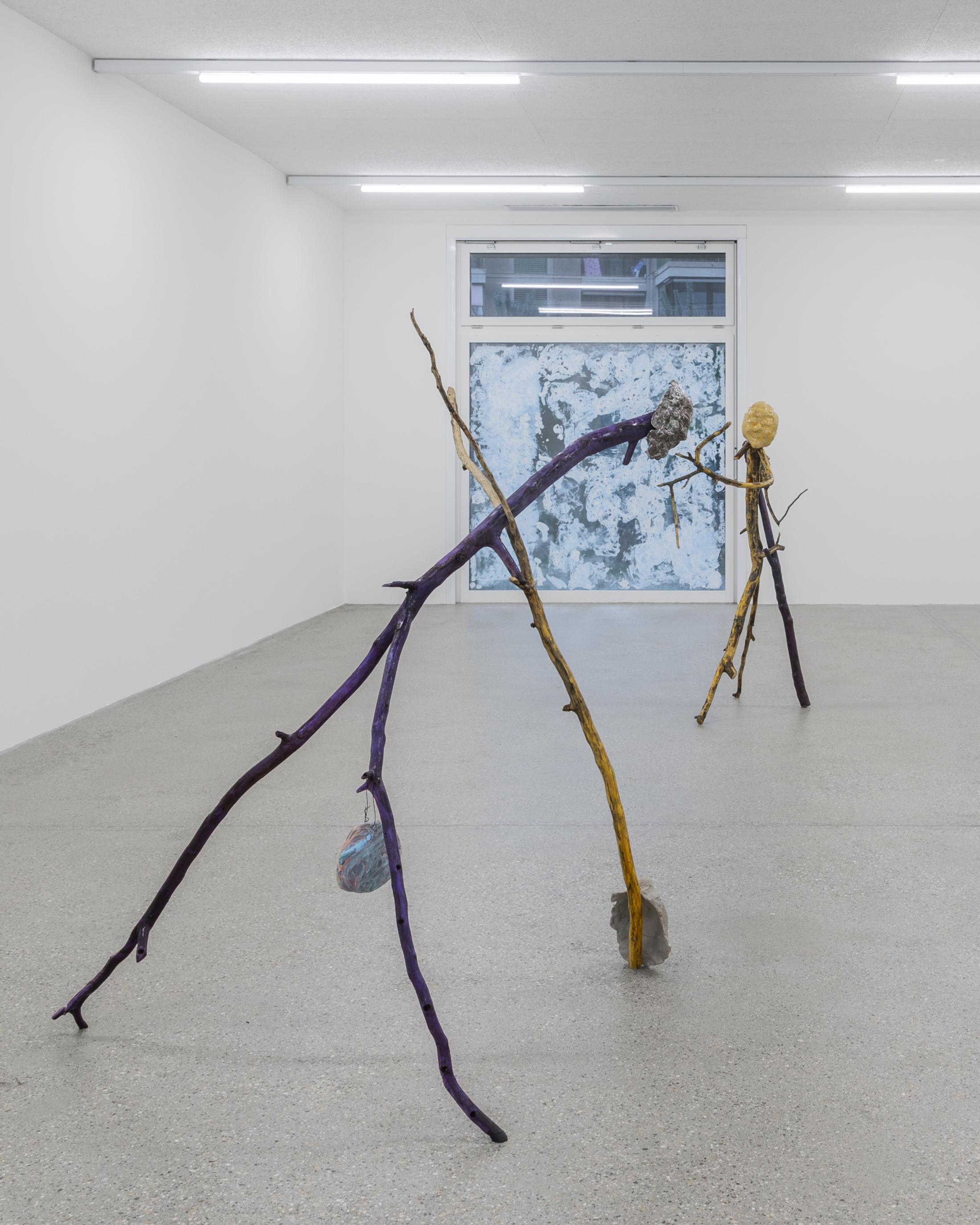 Exhibition View Yun Choi Solo Show «The Lounge; view on Yun Choi, Psychics C, 2023» at CALM - Centre d'Art La Meute, Lausanne, 2023-2024 / Photo: Théo Dufloo / Courtesy: the artist and CALM - Centre d'Art La Meute