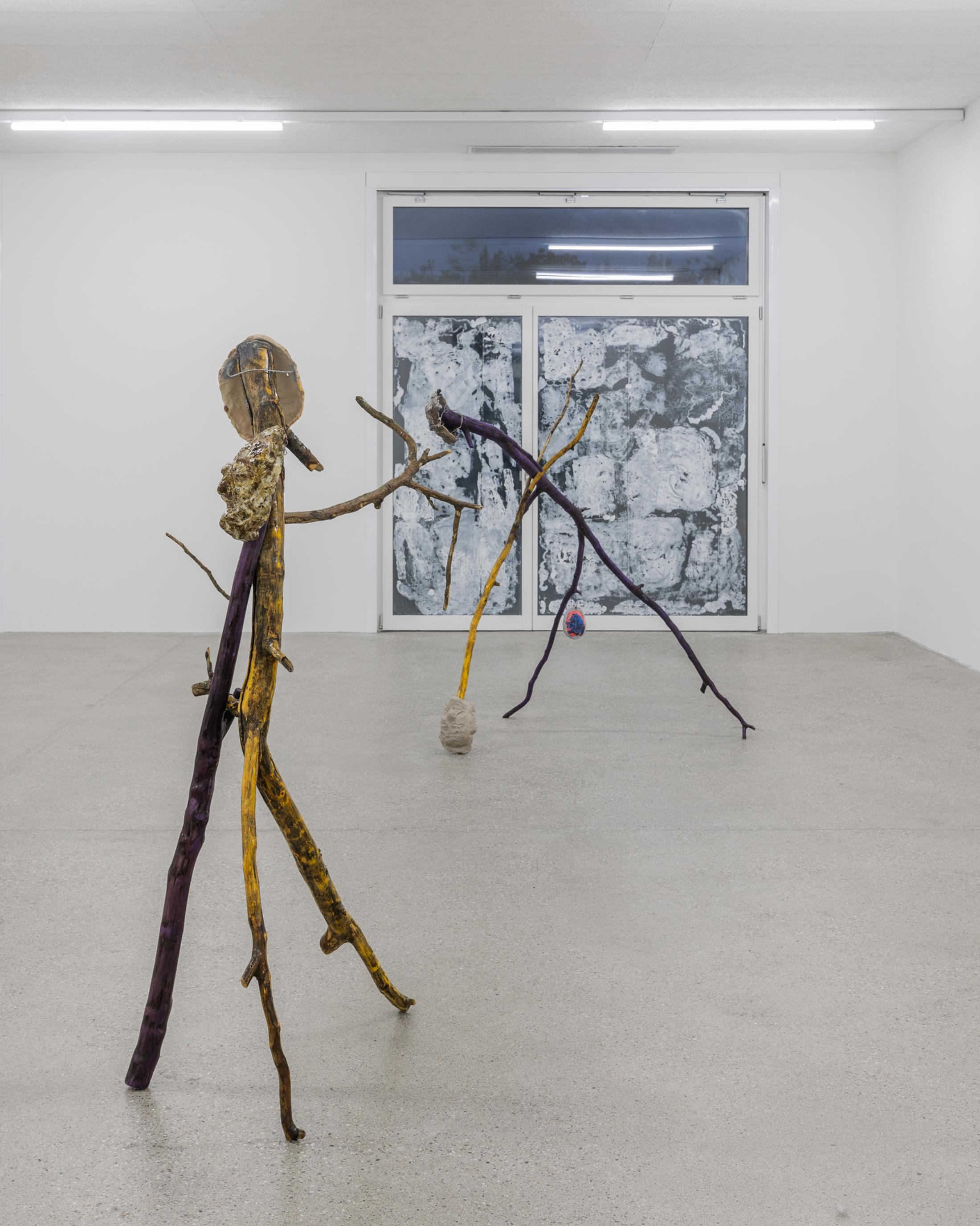 Exhibition View Yun Choi Solo Show «The Lounge; view on Yun Choi, Psychics C, 2023» at CALM - Centre d'Art La Meute, Lausanne, 2023-2024 / Photo: Théo Dufloo / Courtesy: the artist and CALM - Centre d'Art La Meute