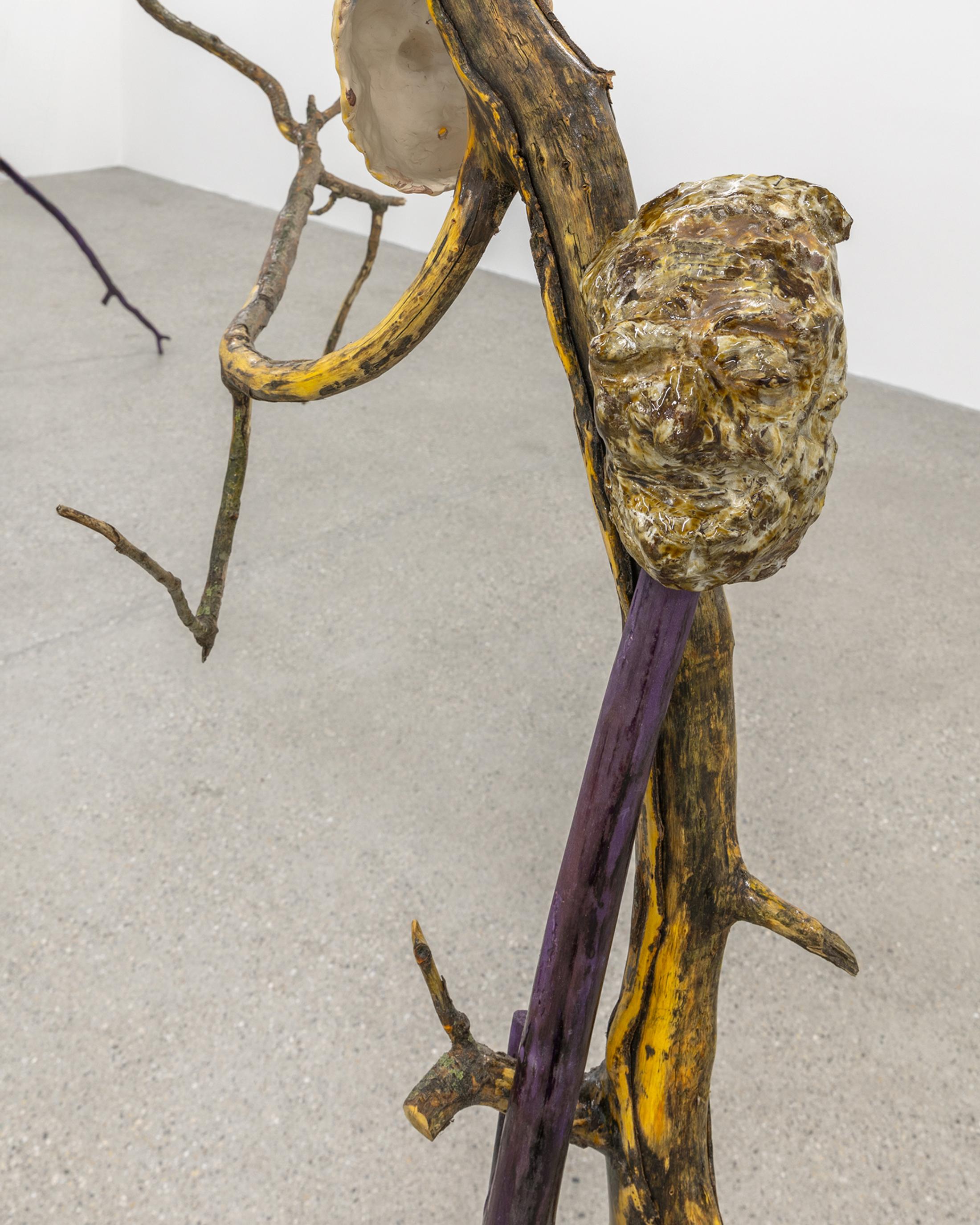 Exhibition View Yun Choi Solo Show «The Lounge; view on Yun Choi, Psychics C (Detail), 2023» at CALM - Centre d'Art La Meute, Lausanne, 2023-2024 / Photo: Théo Dufloo / Courtesy: the artist and CALM - Centre d'Art La Meute