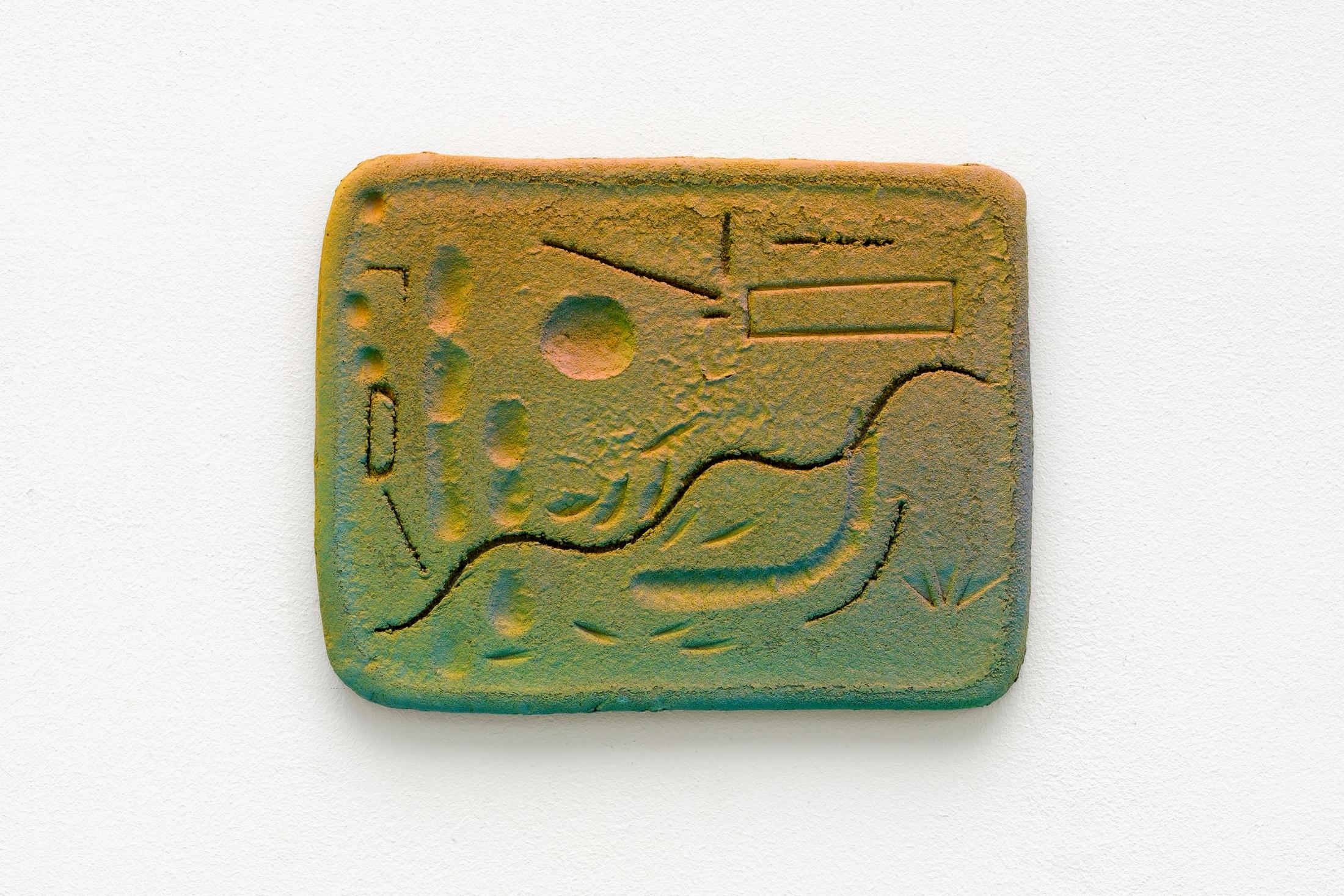 Exhibition View Solo Show Zora Berweger «GRETTING THE UNSEEN; view on Zora Berweger, untitled, 2021, Acrylic, Linen, Salt dough» at Kunsthalle Kunstmuseum Appenzell, Appenzell, 2023-2024 / Photo: Zora Berweger / Courtesy: the artist and Kunstmuseum Kunsthalle Appenzell