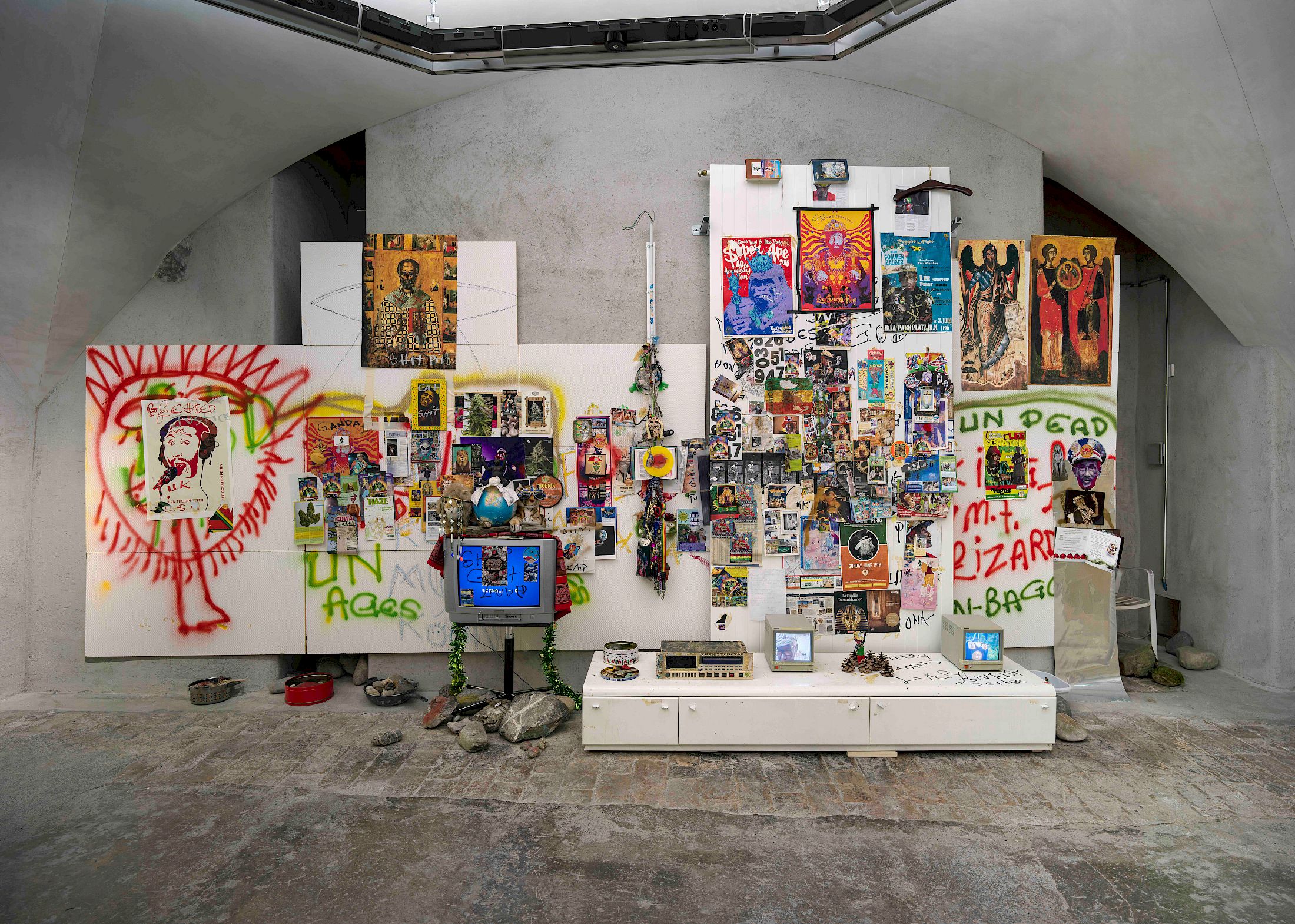 Exhibition View Solo Show «Lee Scratch Perry» at Cabaret Voltaire, Zurich, 2024 / Photo: Cedric Mussano / Courtesy: The artist and Cabaret Voltaire