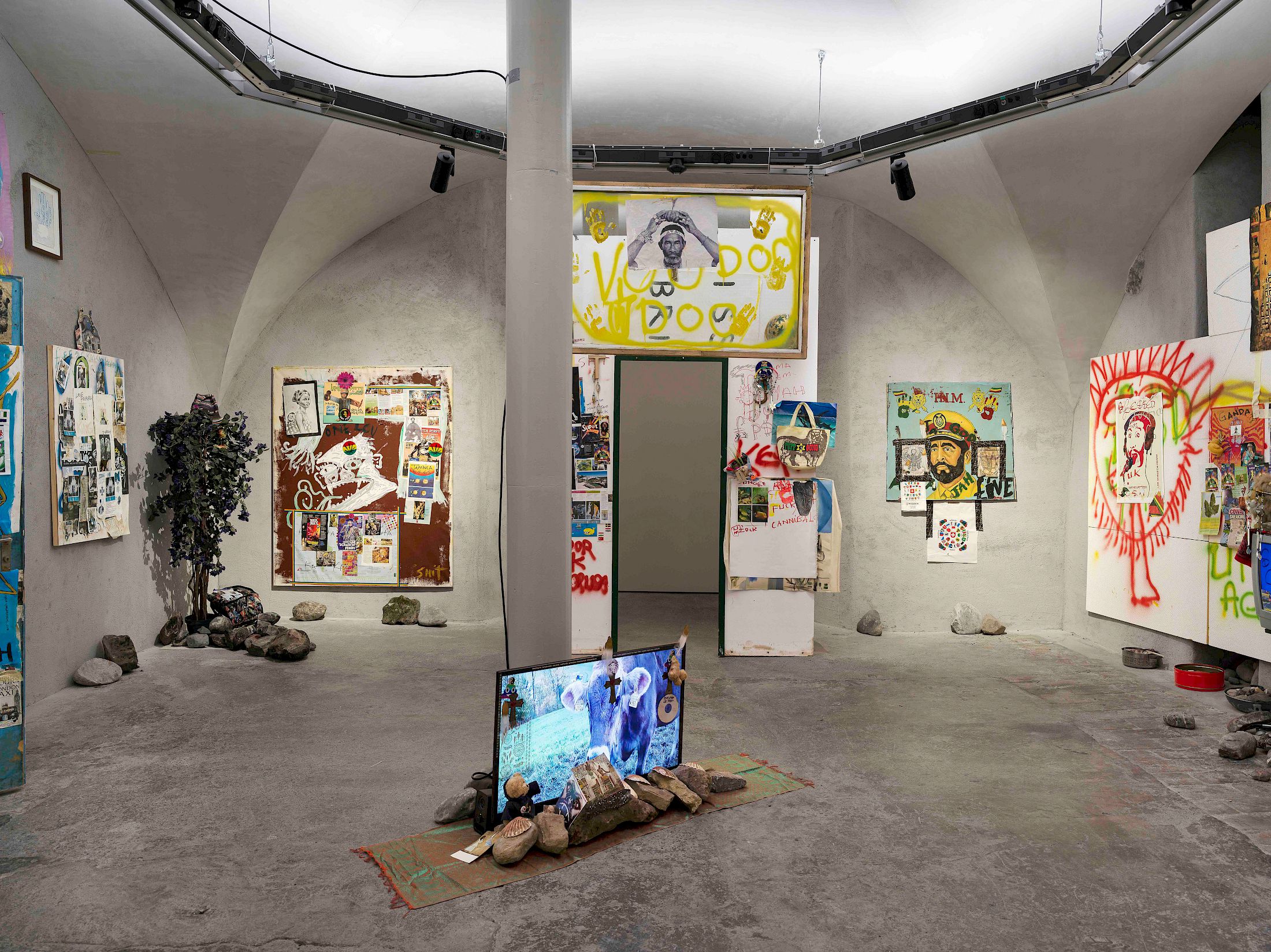 Exhibition View Solo Show «Lee Scratch Perry» at Cabaret Voltaire, Zurich, 2024 / Photo: Cedric Mussano / Courtesy: The artist and Cabaret Voltaire