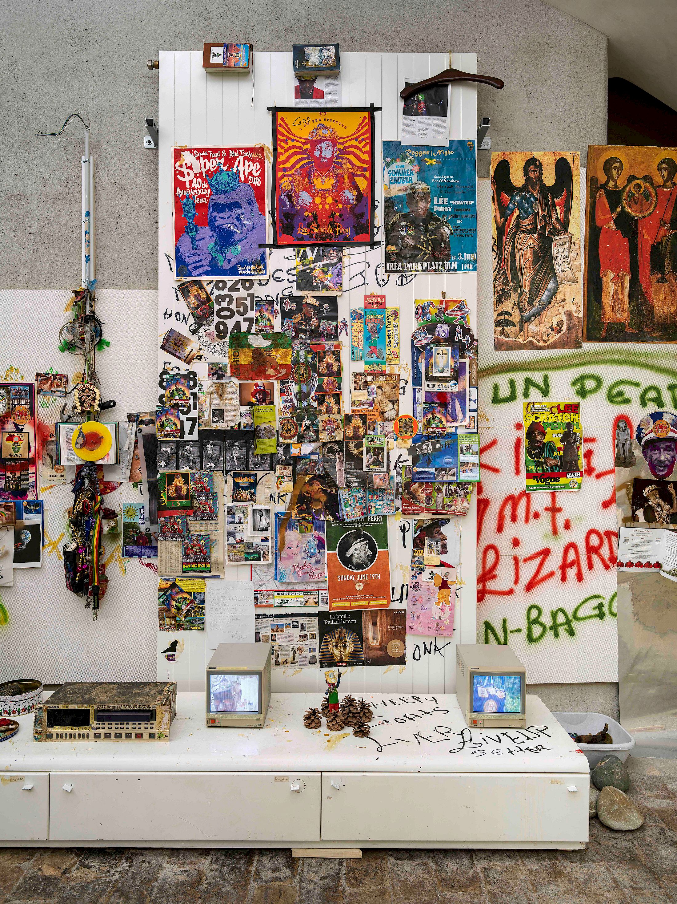 Exhibition View Solo Show «Lee Scratch Perry» at Cabaret Voltaire, Zurich, 2024 / Photo: Cedric Mussano / Courtesy: The artist and Cabaret Voltaire