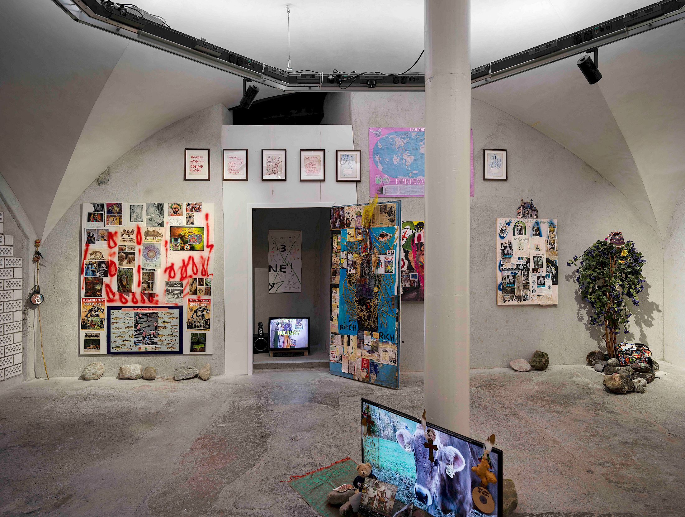 Exhibition View Solo Show «Lee Scratch Perry» at Cabaret Voltaire, Zurich, 2024 / Photo: Cedric Mussano / Courtesy: The artist and Cabaret Voltaire