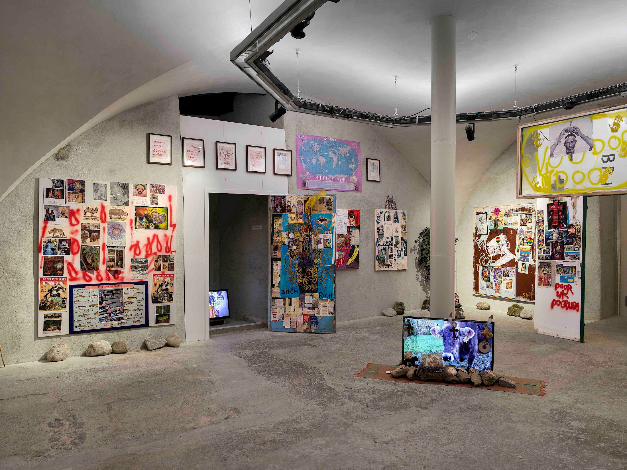 Exhibition View Solo Show «Lee Scratch Perry» at Cabaret Voltaire, Zurich, 2024 / Photo: Cedric Mussano / Courtesy: The artist and Cabaret Voltaire