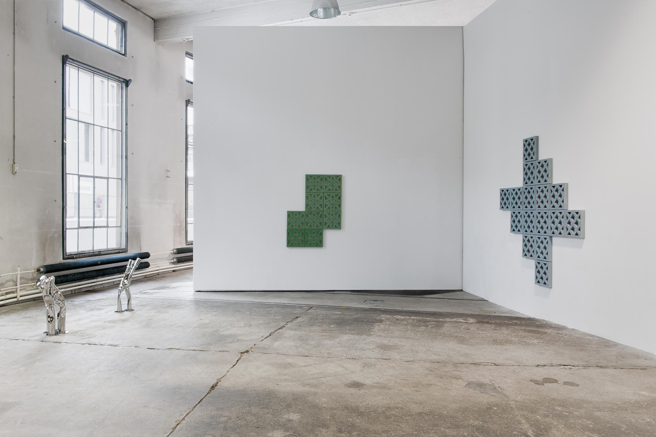 Exhibition View Bettina Pousttchi "Protection" at Lokremise St.Gallen 2018 / Photo: Sebastian Stadler