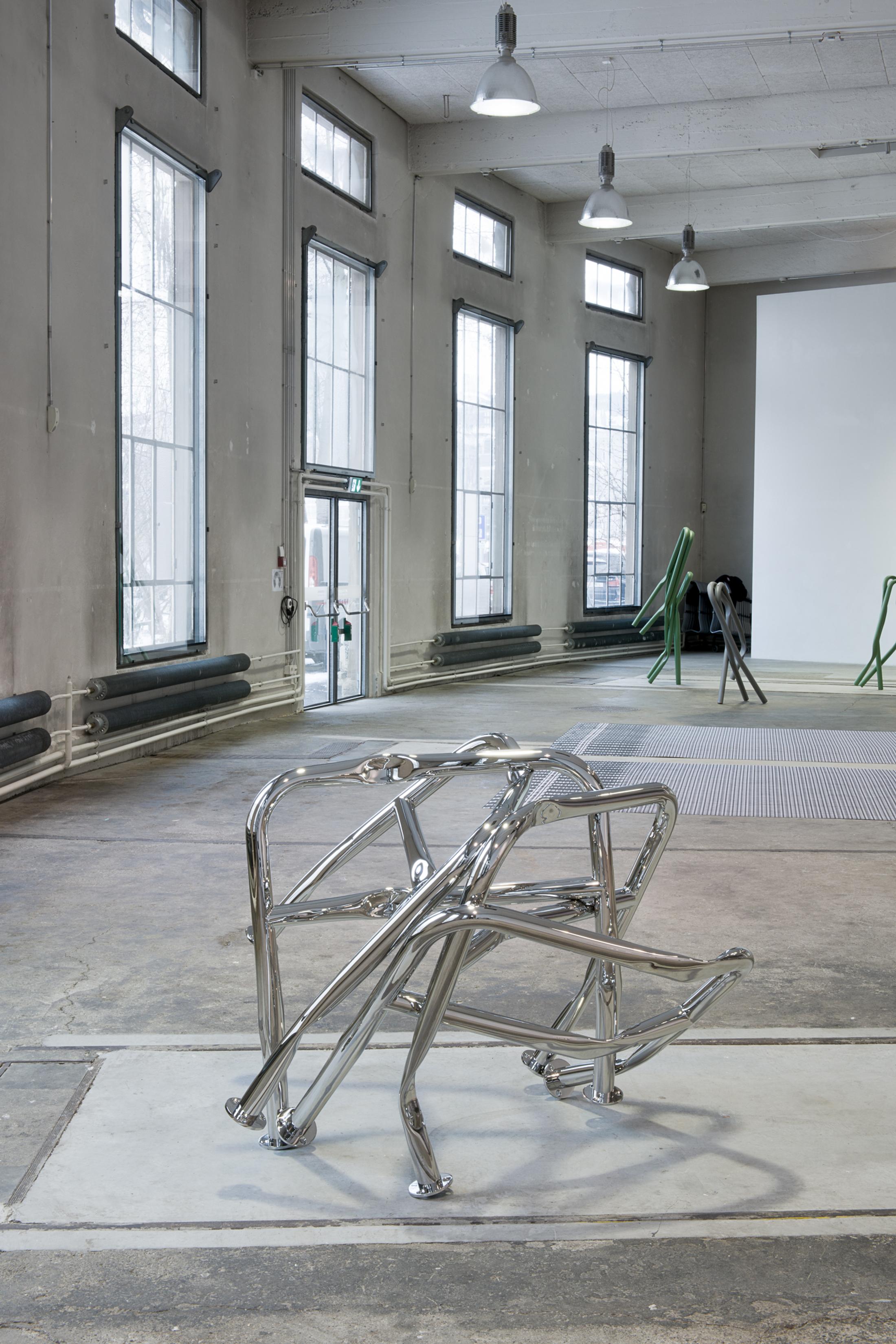 Exhibition View Bettina Pousttchi "Protection" at Lokremise St.Gallen 2018 / Photo: Sebastian Stadler