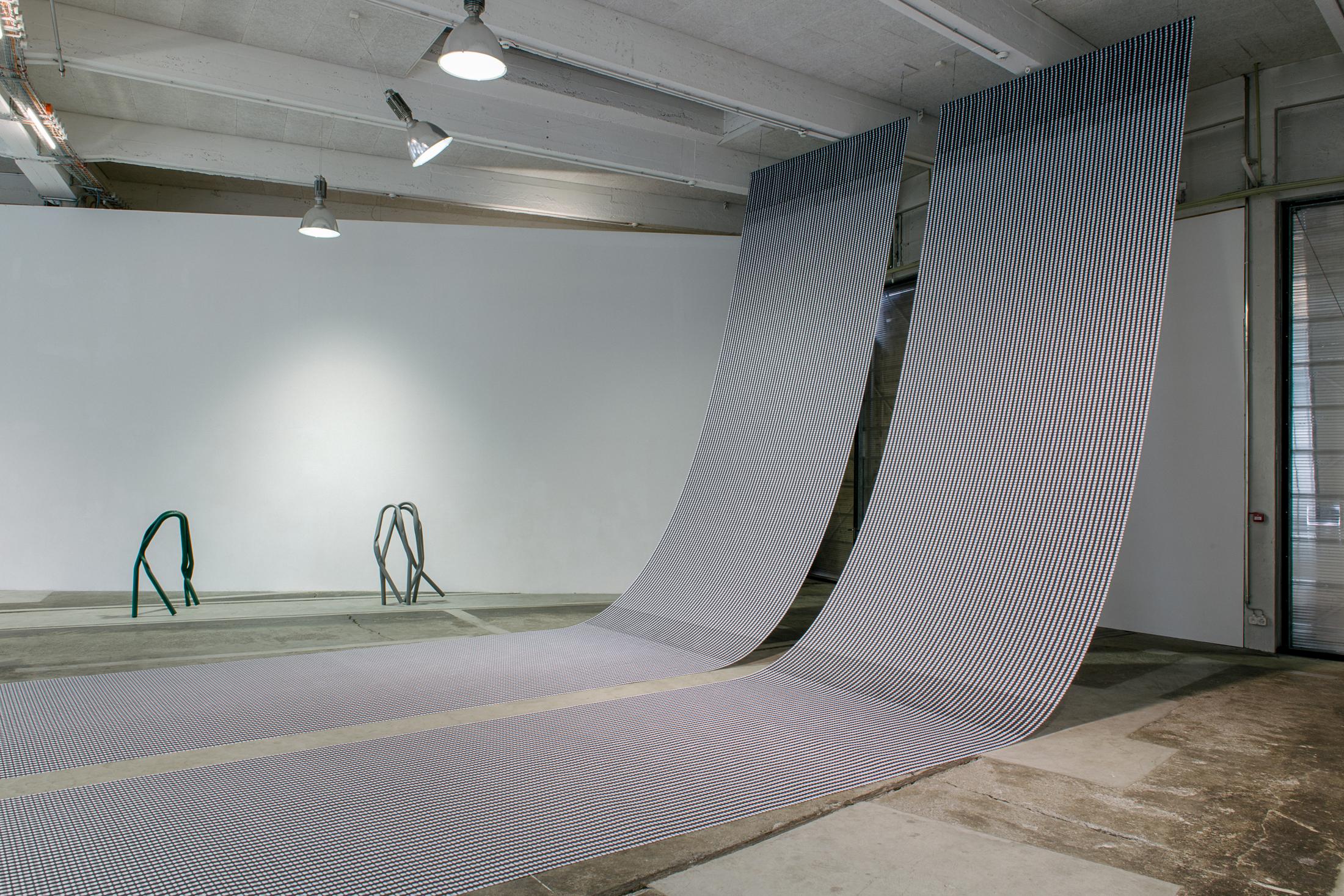Exhibition View Bettina Pousttchi "Protection" at Lokremise St.Gallen 2018 / Photo: Sebastian Stadler