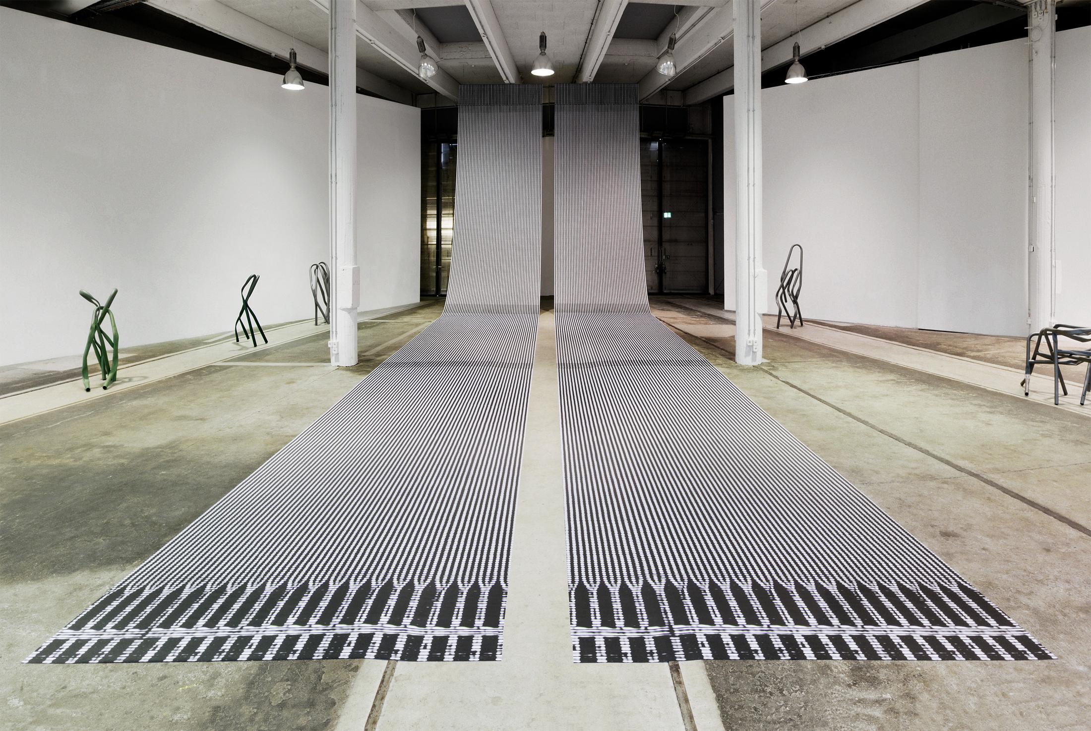 Exhibition View Bettina Pousttchi "Protection" at Lokremise St.Gallen 2018 / Photo: Sebastian Stadler