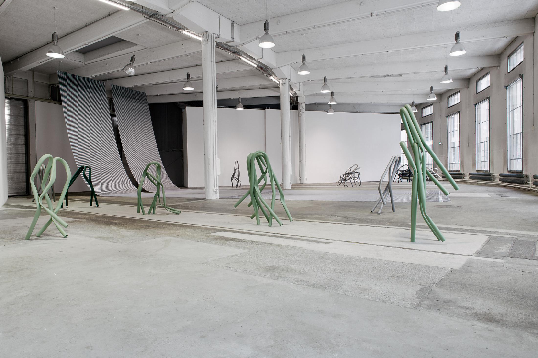 Exhibition View Bettina Pousttchi "Protection" at Lokremise St.Gallen 2018 / Photo: Sebastian Stadler