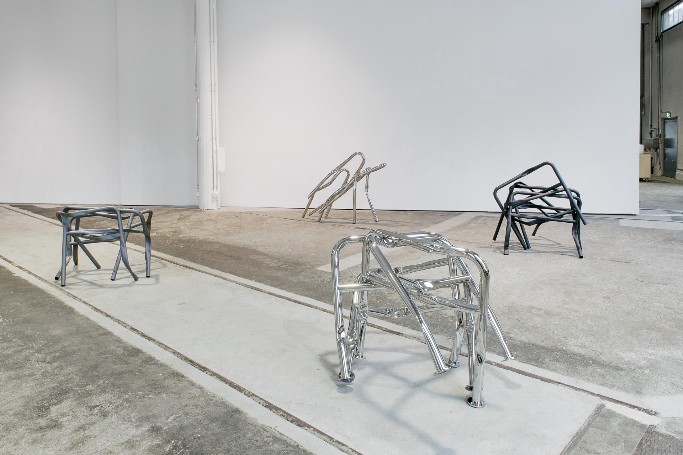 Exhibition View Bettina Pousttchi "Protection" at Lokremise St.Gallen 2018 / Photo: Sebastian Stadler