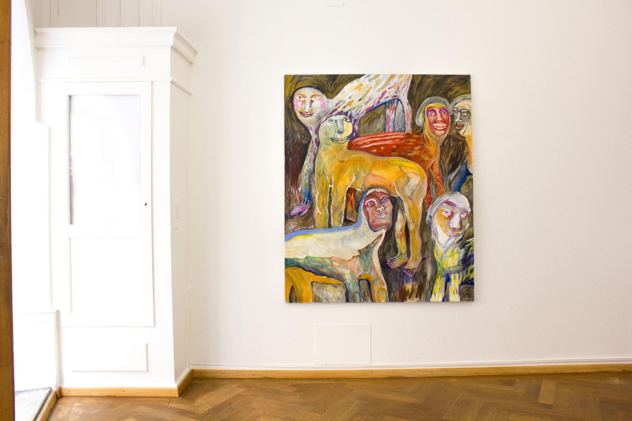 Exhibition View Group Show «BIENNEOPHONE; view on Jeanne Jacob, Best friends, 2021» at Krone Couronne, Biel/Bienne, 2021 / Courtesy: the artist and Krone Couronne