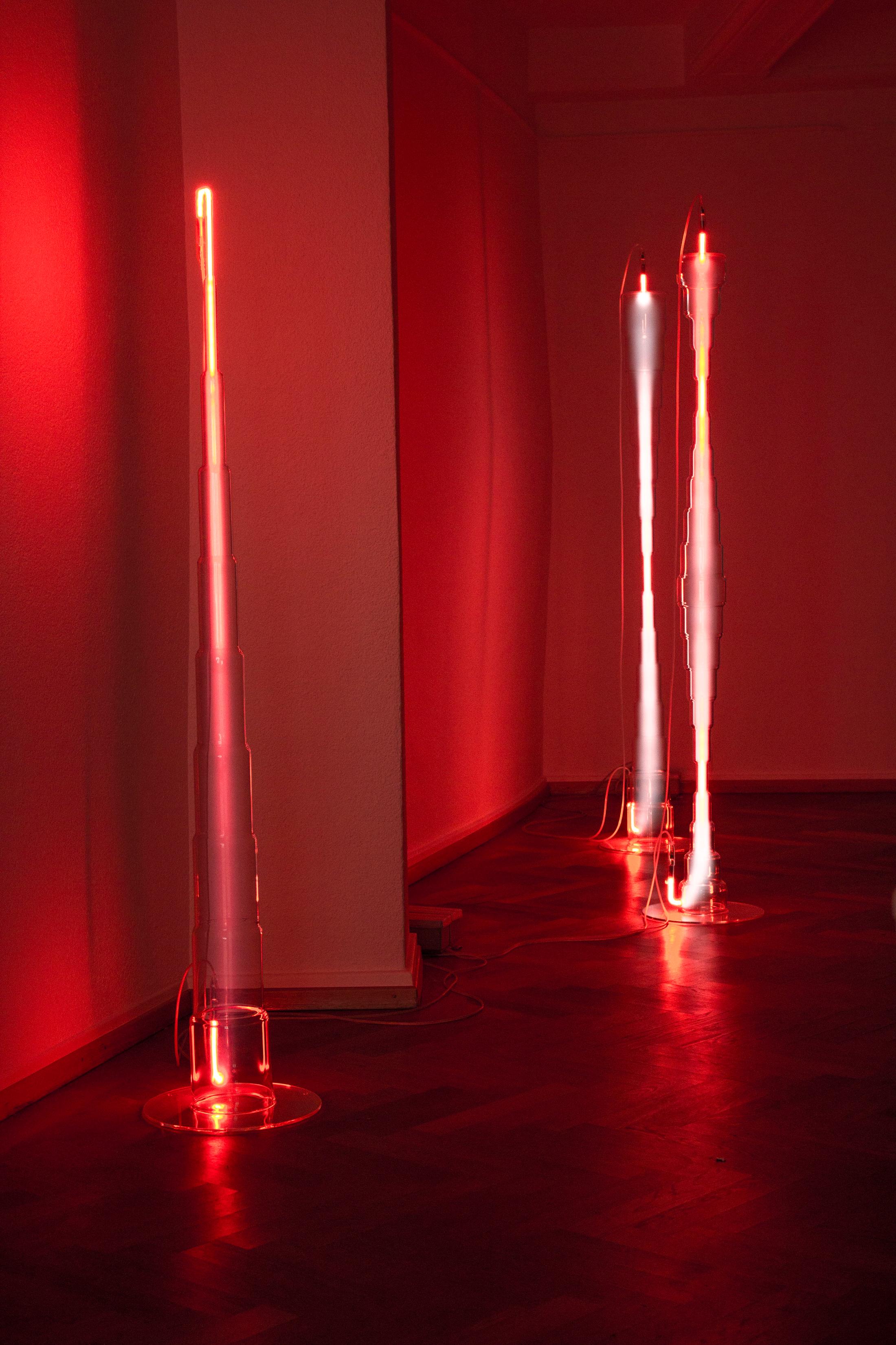 Exhibition View Group Show «BIENNEOPHONE; view on Raphael Hefti, Better Living Through Circuitry, 2020» at Krone Couronne, Biel/Bienne, 2021 / Courtesy: the artist and Krone Couronne