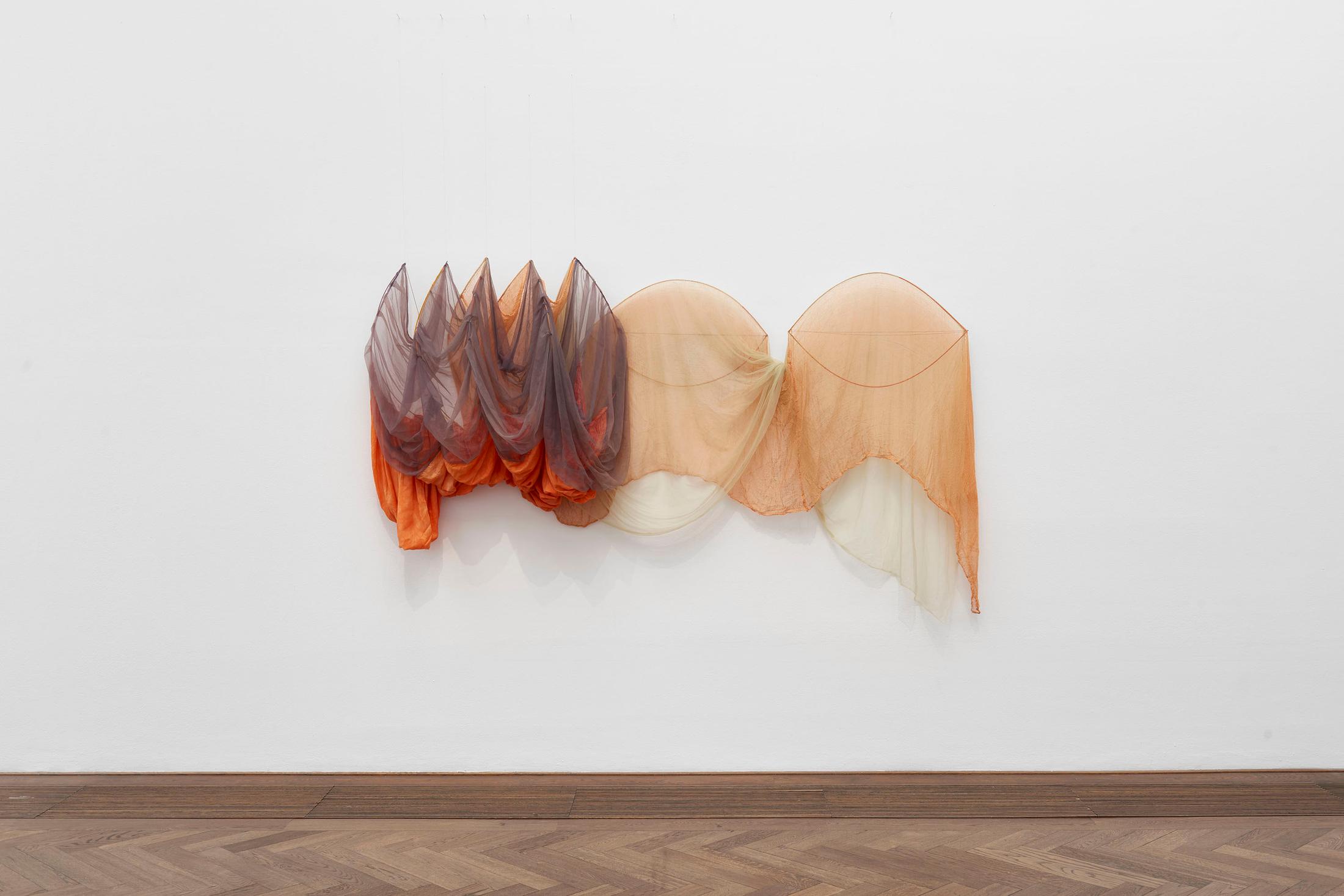 Exhibition View Groupshow «Bizarre Silks, Private Imaginings and Narrative Facts, etc.; view on Rosemary Mayer, Hypsipyle, 1973» an exhibition by Nick Mauss at Kunsthalle Basel, Basel, 2020 / Photo: Philipp Hänger and Kunsthalle Basel / Courtesy: the artist and Kunsthalle Basel