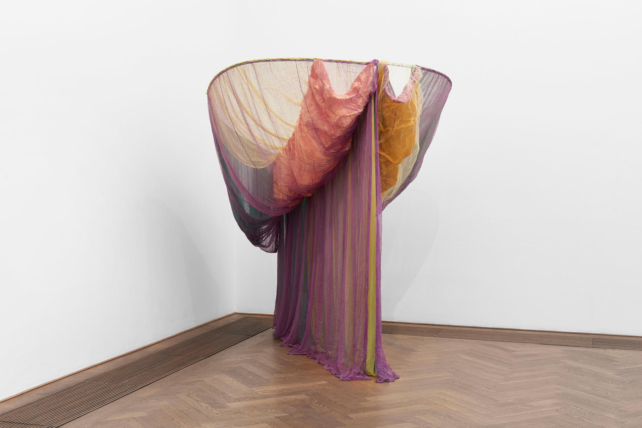 Exhibition View Groupshow «Bizarre Silks, Private Imaginings and Narrative Facts, etc.; view on Rosemary Mayer, Galla Placidia, 1973» an exhibition by Nick Mauss at Kunsthalle Basel, Basel, 2020 / Photo: Philipp Hänger and Kunsthalle Basel / Courtesy: the artist and Kunsthalle Basel