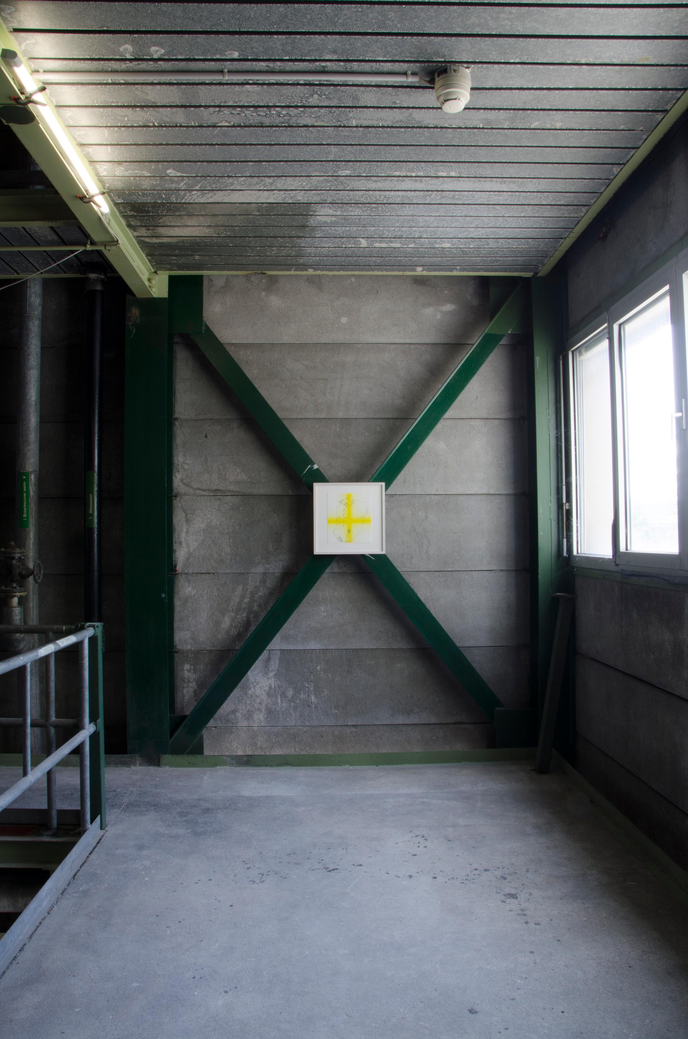 Exhibition View Groupshow «Boring Twenties; view on Andriu Deplazes, Körper und Kreuz, 2020» at Hrüze Gegi, Winterthur, 2020 / Photo: Hrüze Gegi / Courtesy: the artists and Hrüze Gegi