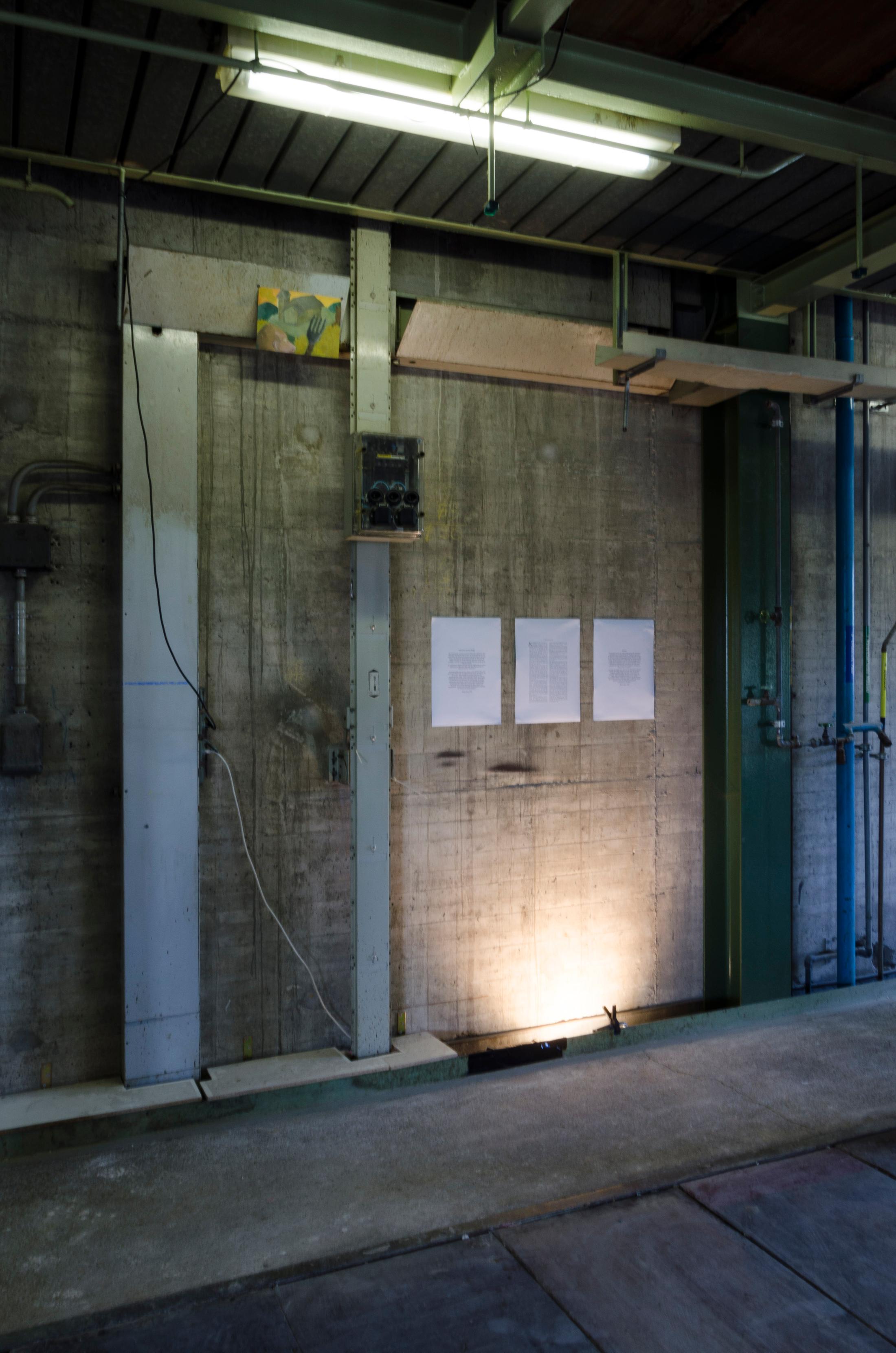 Exhibition View Groupshow «Boring Twenties; view on Bene Andrist, Bauer, 2020 and Michael Felix Grieder, Lebenslänglich, 2020» at Hrüze Gegi, Winterthur, 2020 / Photo: Hrüze Gegi / Courtesy: the artists and Hrüze Gegi