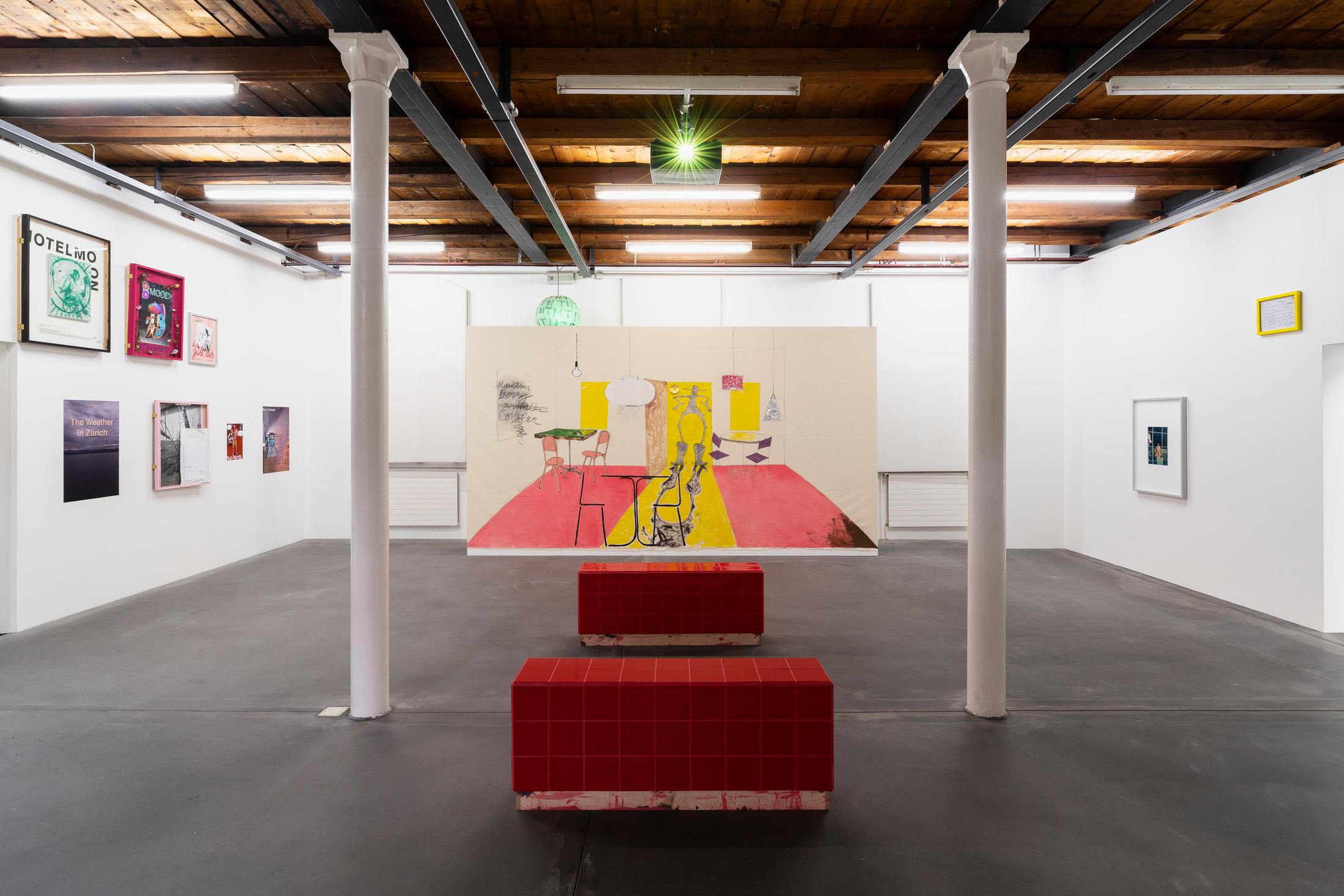 Exhibition View Calla Henkel & Max Pitegoff Soloshow «German Theater 2010-2020» at Fri Art, Fribourg, 2020 / Photo: Gunnar Meier / Courtesy: Fri Art Kunsthalle