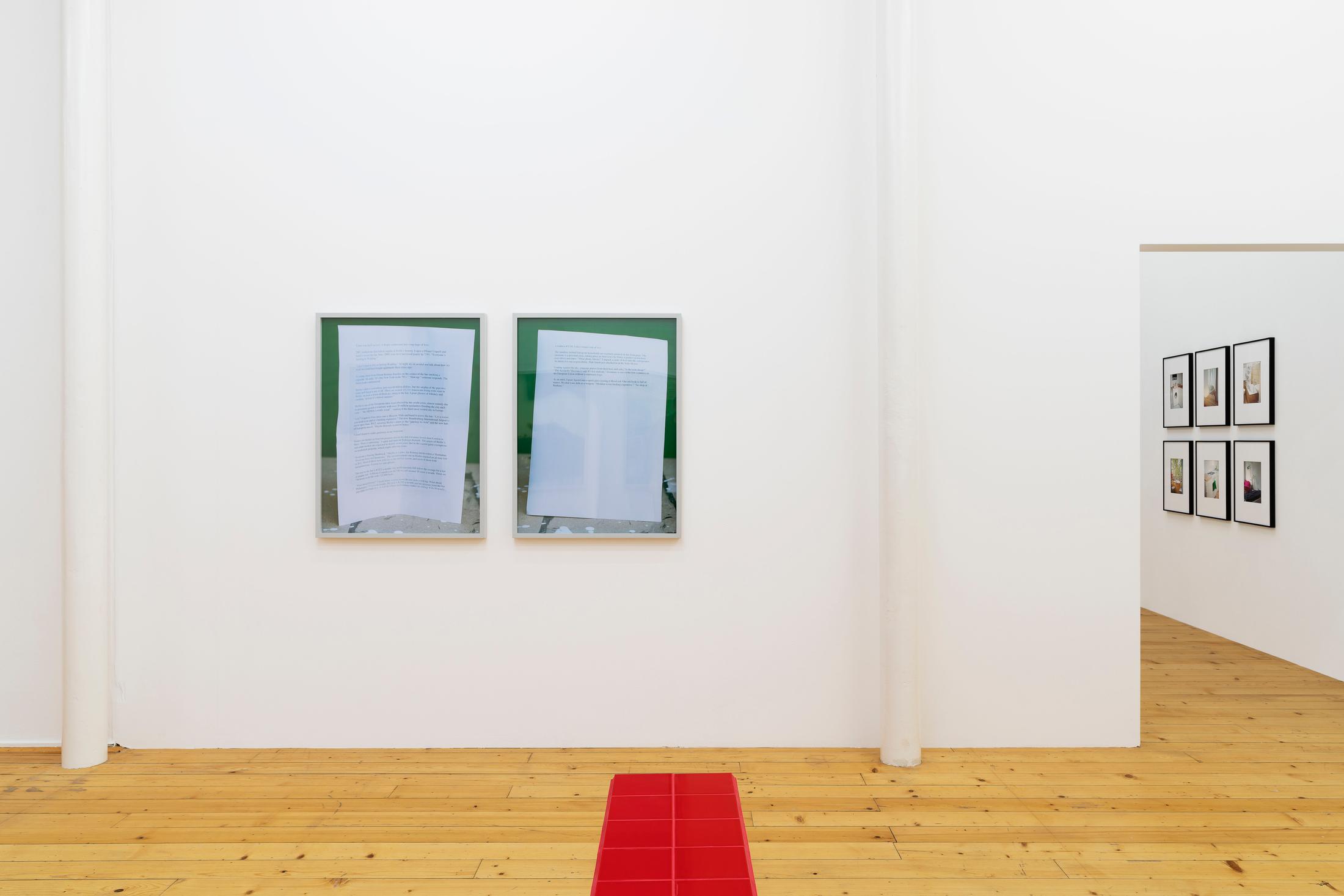 Exhibition View Calla Henkel & Max Pitegoff Soloshow «German Theater 2010-2020» at Fri Art, Fribourg, 2020 / Photo: Gunnar Meier / Courtesy: Fri Art Kunsthalle