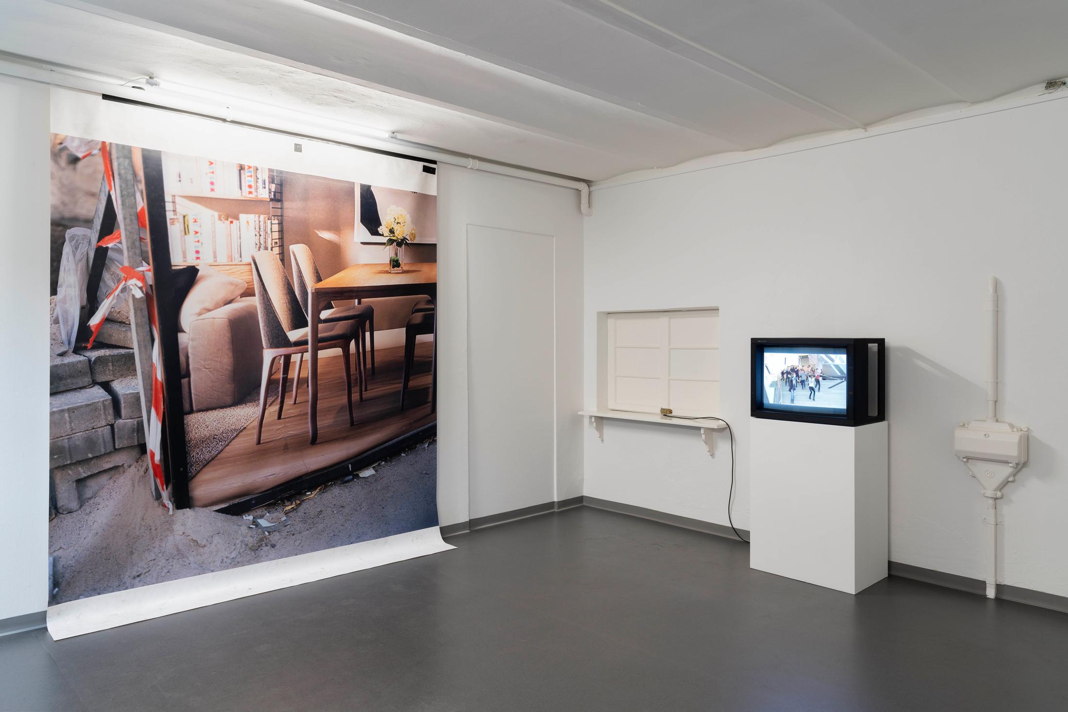 Exhibition View Calla Henkel & Max Pitegoff Soloshow «German Theater 2010-2020» at Fri Art, Fribourg, 2020 / Photo: Gunnar Meier / Courtesy: Fri Art Kunsthalle