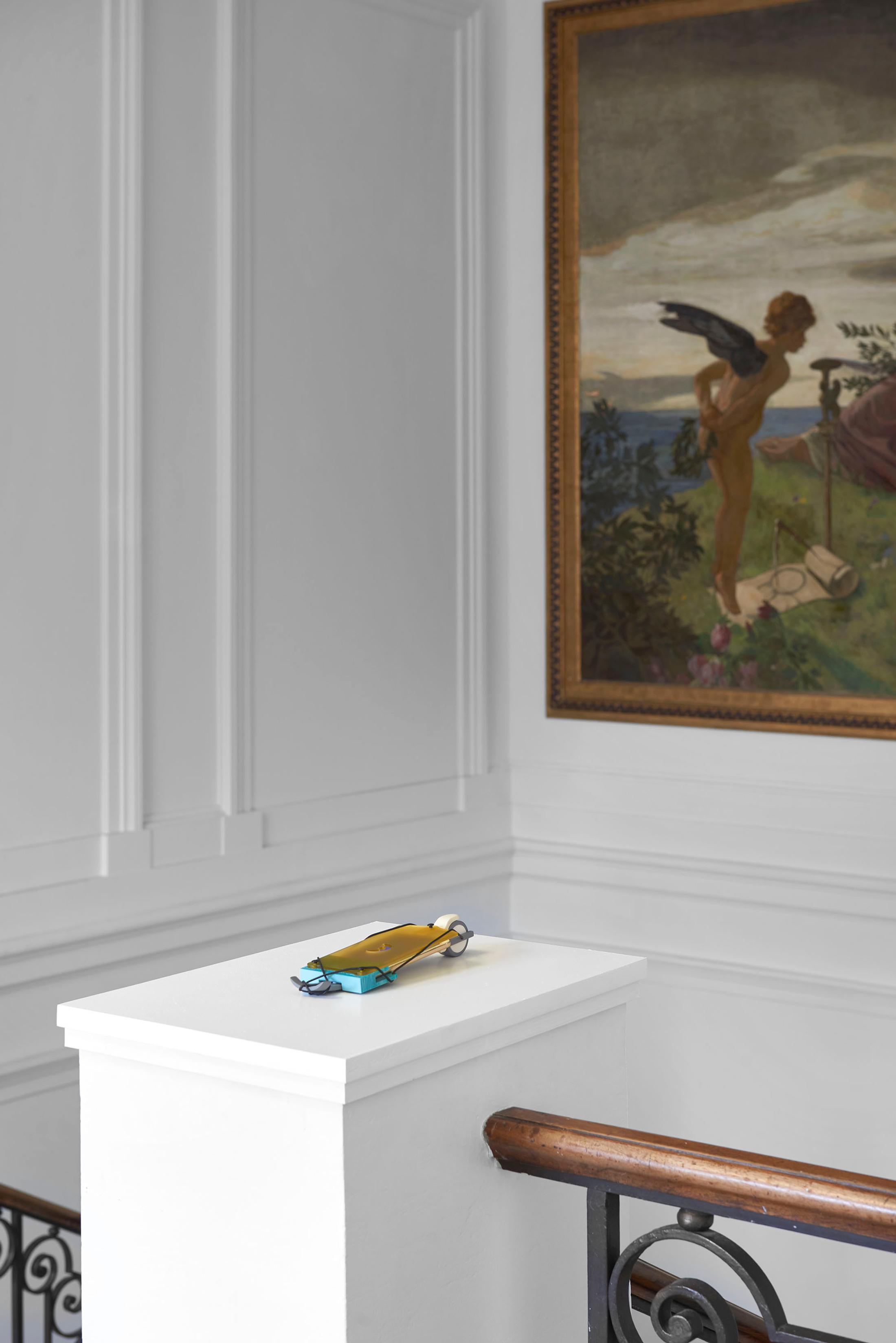 Exhibition View Camille Blatrix Soloshow «Standby Mice Station; Winter Guard, 2020» at Kunsthalle Basel, Basel, 2020 / Photo: Philipp Hänger / Courtesy: the artist; Galerie Balice Hertling, Paris, and Andrew Kreps Gallery, New York