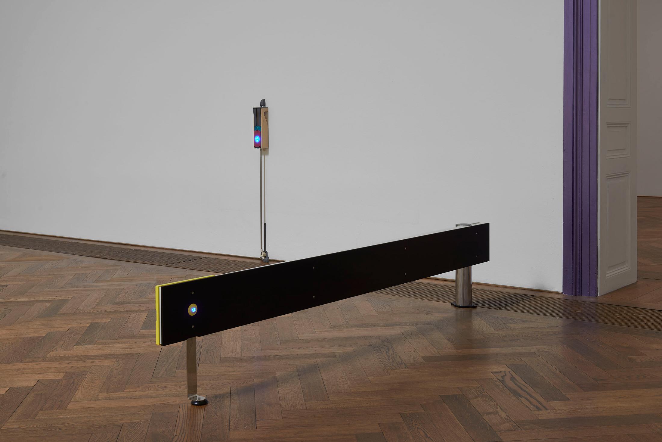 Exhibition View Camille Blatrix Soloshow «Standby Mice Station; view on Standby Mice Station (Winter), 2020 (detail)» at Kunsthalle Basel, Basel, 2020 / Photo: Philipp Hänger / Courtesy: the artist; Galerie Balice Hertling, Paris, and Andrew Kreps Gallery, New York