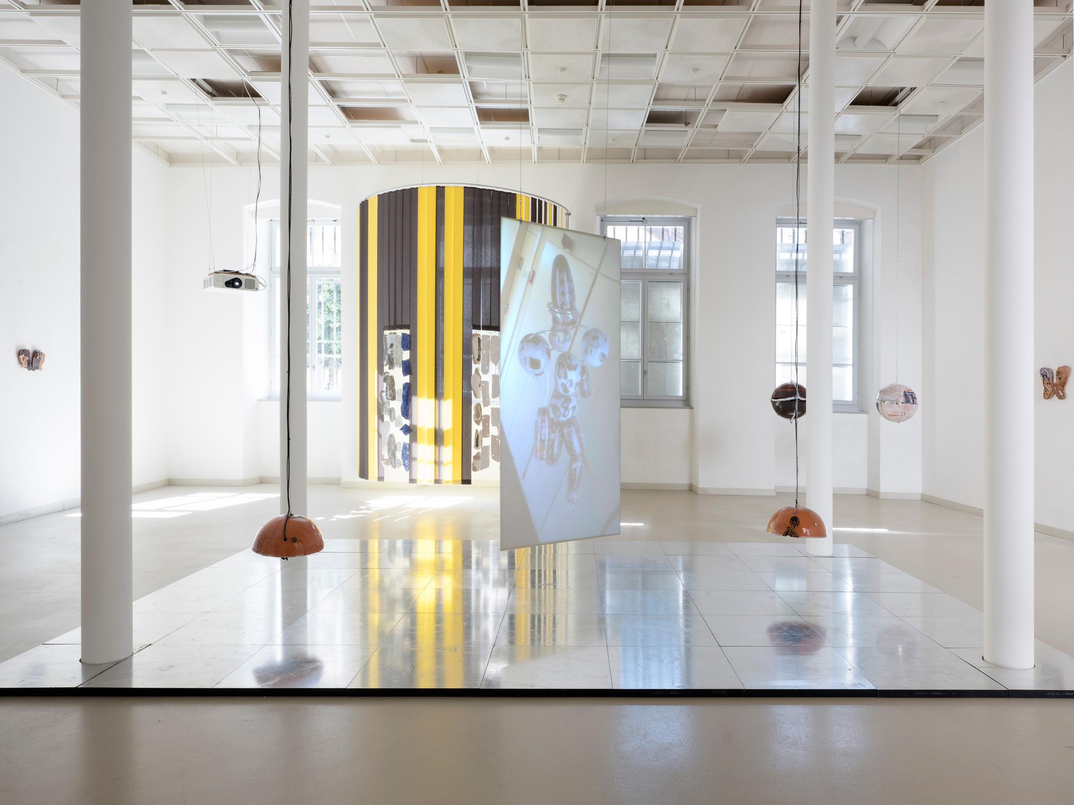 Exhibition View Camille Dumond Solo Show «Parallel Quarry (II)» at EAC Les Halles, Porrentruy, 2022 / Photo: Sebastian Verdon / Courtesy: the artist and EAC Les Halles