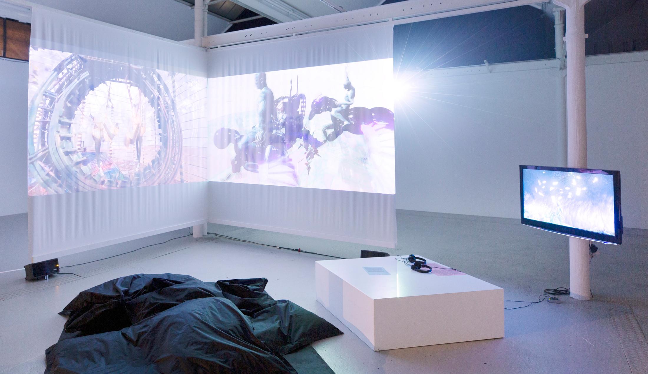 Exhibition View Group Show «Camp Fires» at Last Tango, Zurich, 2021 / Photo: Max Ehrengruber / Courtesy: the artists and Last Tango, Zurich