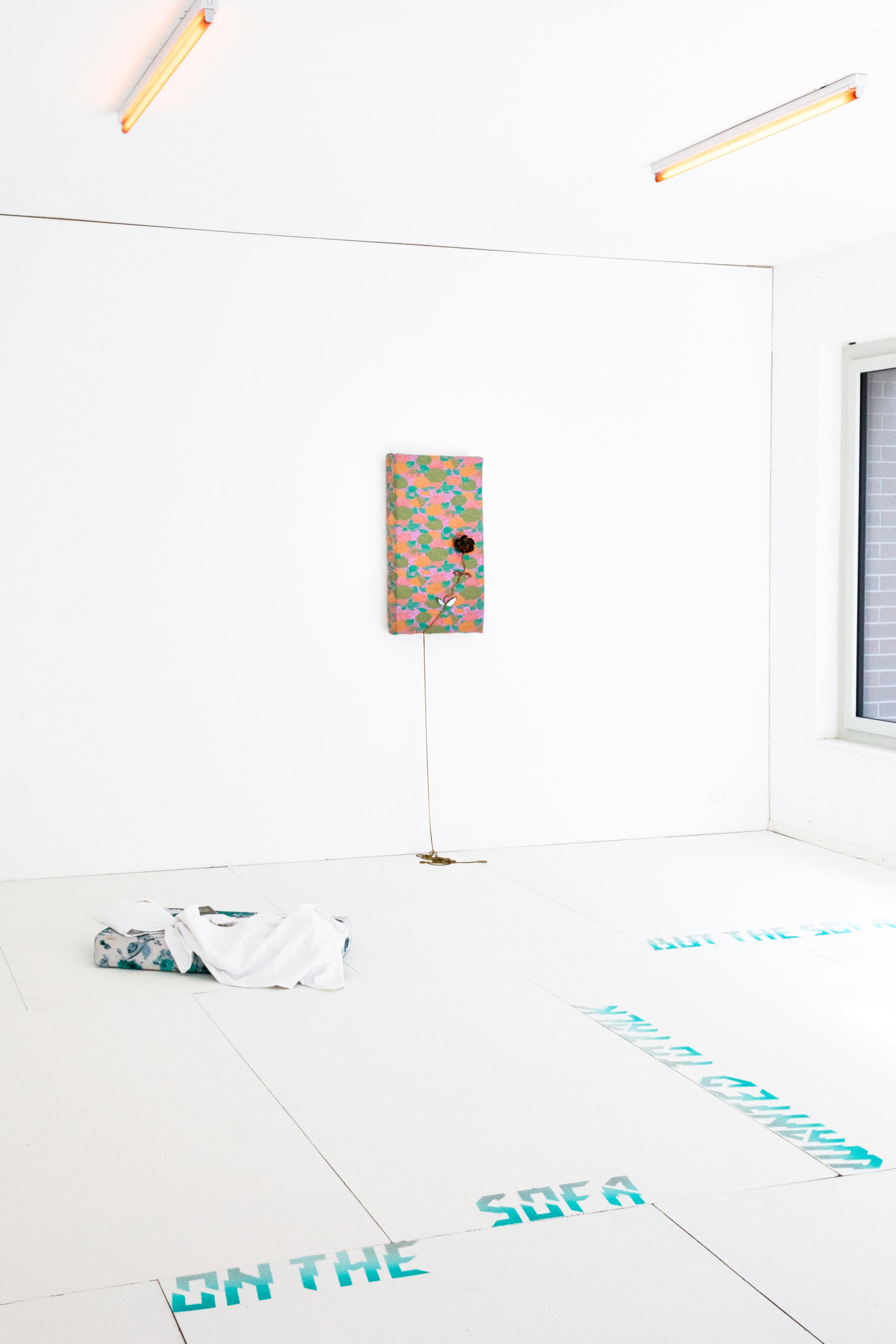 Exhibition View Caroline Schattling Villeval and Paul Paillet Duo Show «No firing» at Espace 3353, Geneva, 2021 / Photo: Farah Mirzayeva / Courtesy: the artists and Espace 3353