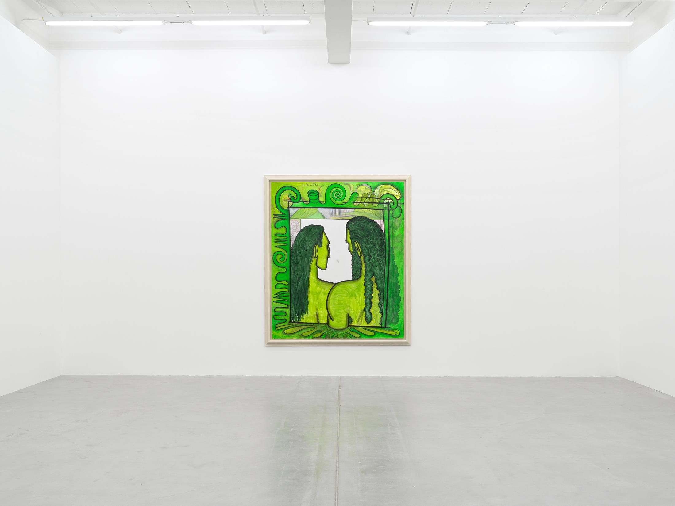 Exhibition View Carroll Dunham Solo Show «Qualiascope Paintings and Related Drawings» at Galerie Eva Presenhuber, Zurich, 2021 / Photo: Stefen Altenburger Photography / Courtesy: the artist and Galerie Eva Presenhuber