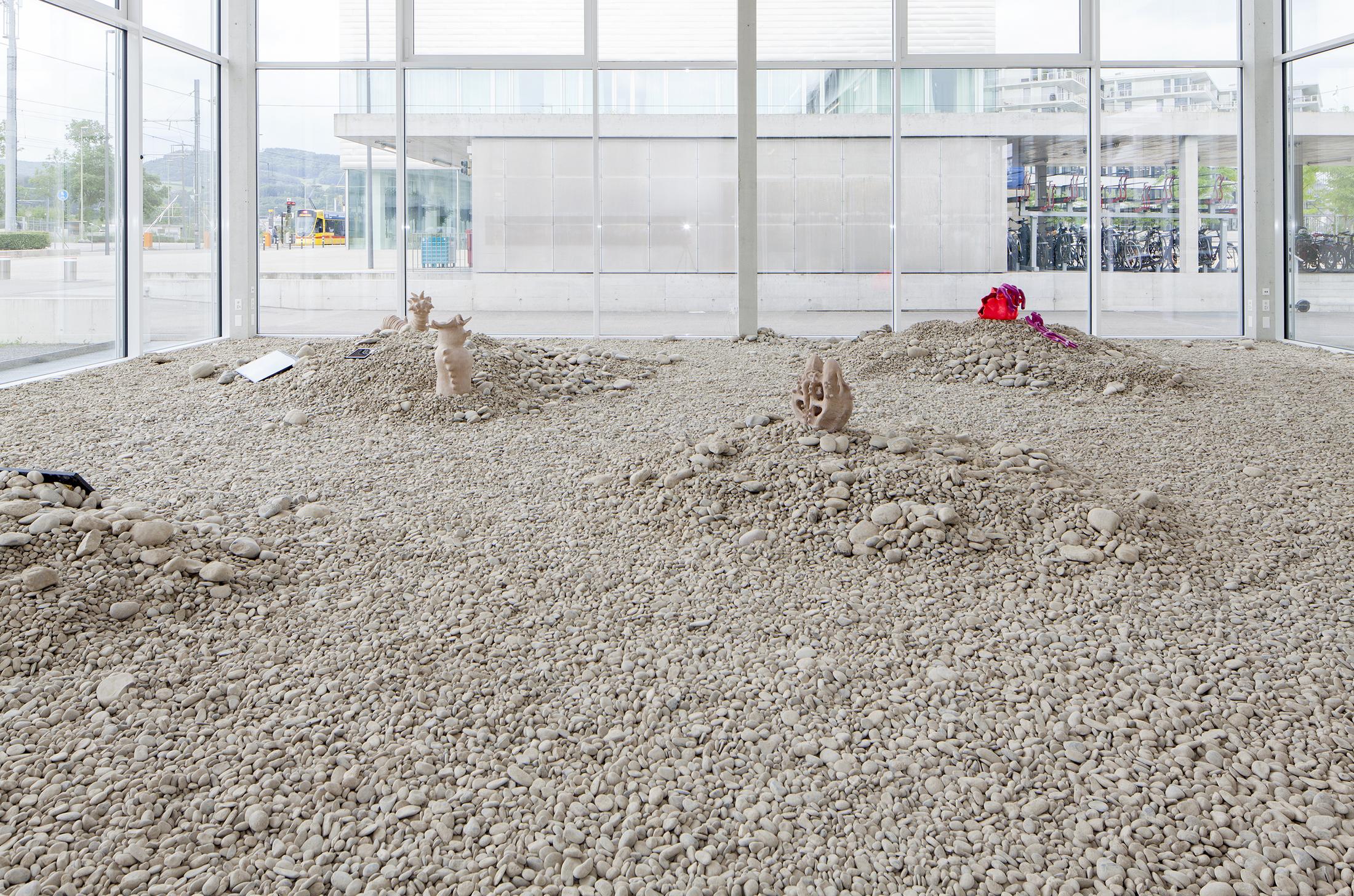 Exhibition View Cecilia Bengolea Soloshow «Oneness» at der TANK, Basel / Photo: Guadalupe Ruiz / Courtesy: the artist and Institut Kunst, Basel