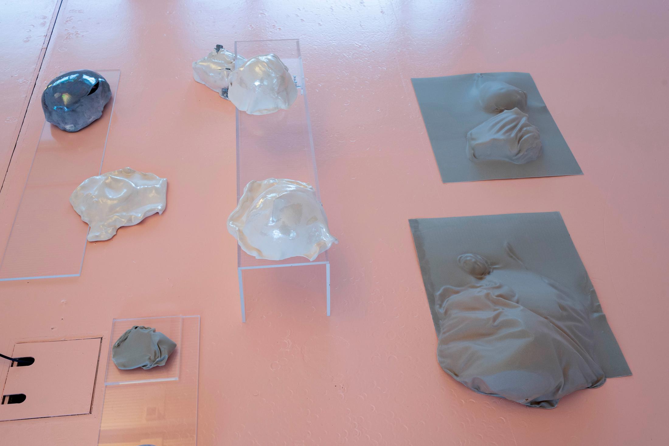 Exhibition View Ceylan Öztrük Soloshow «Am a mollusk, too; re/producing tangents» at Longtang, Zurich, 2020 / Photo: Flavio Karrer / Courtesy: the artist and Longtang