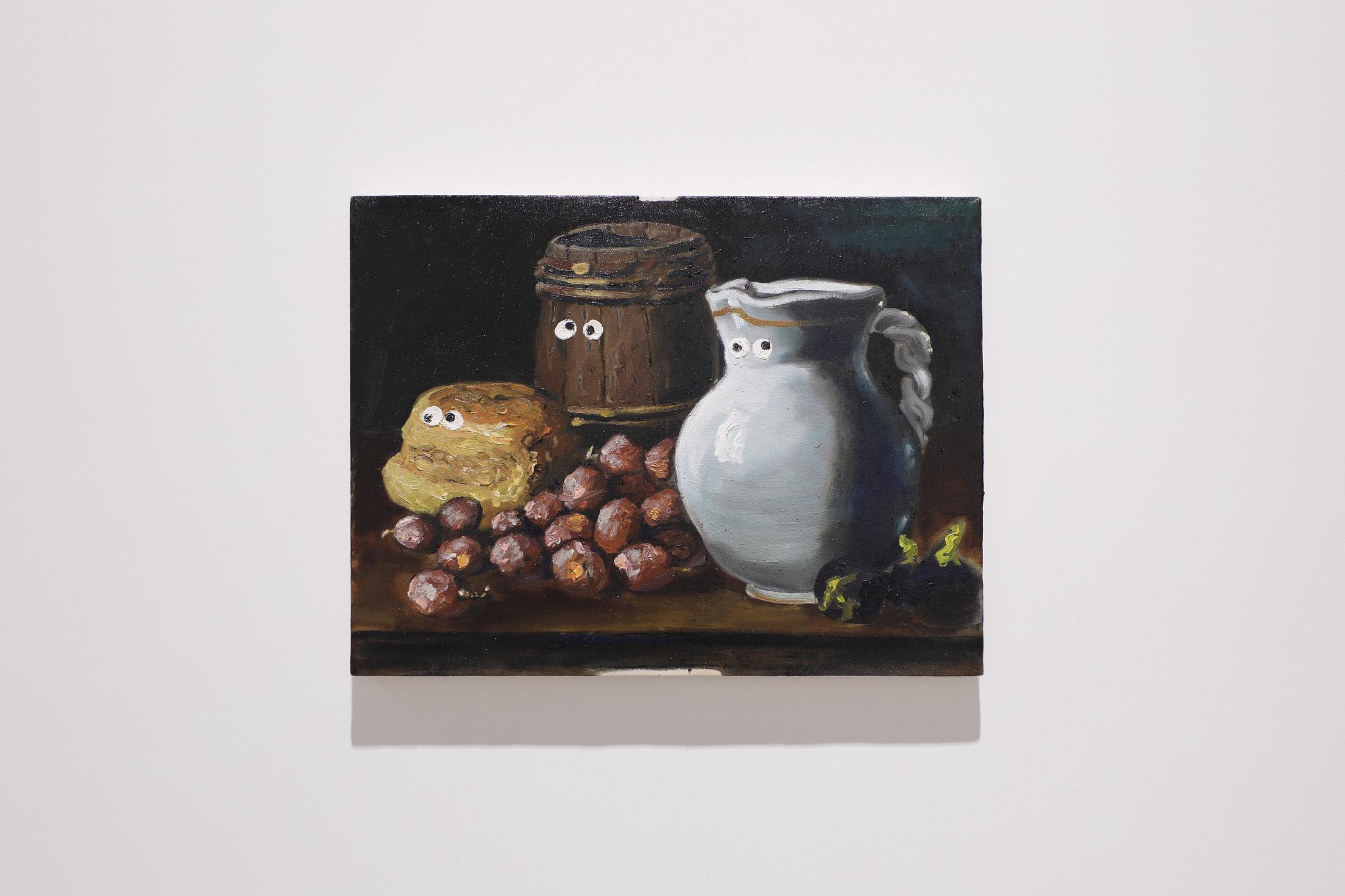 Exhibition View Charles Benjamin Soloshow «Not Again; view on Charles Benjamin, If you think this is bad you should see the others (6), 2020, oil on canvas, 35 x 45 x 2.5cm» at Windhager von Kaenel, Zurich, 2020 / Courtesy: the artist and Windhager von Kaenel