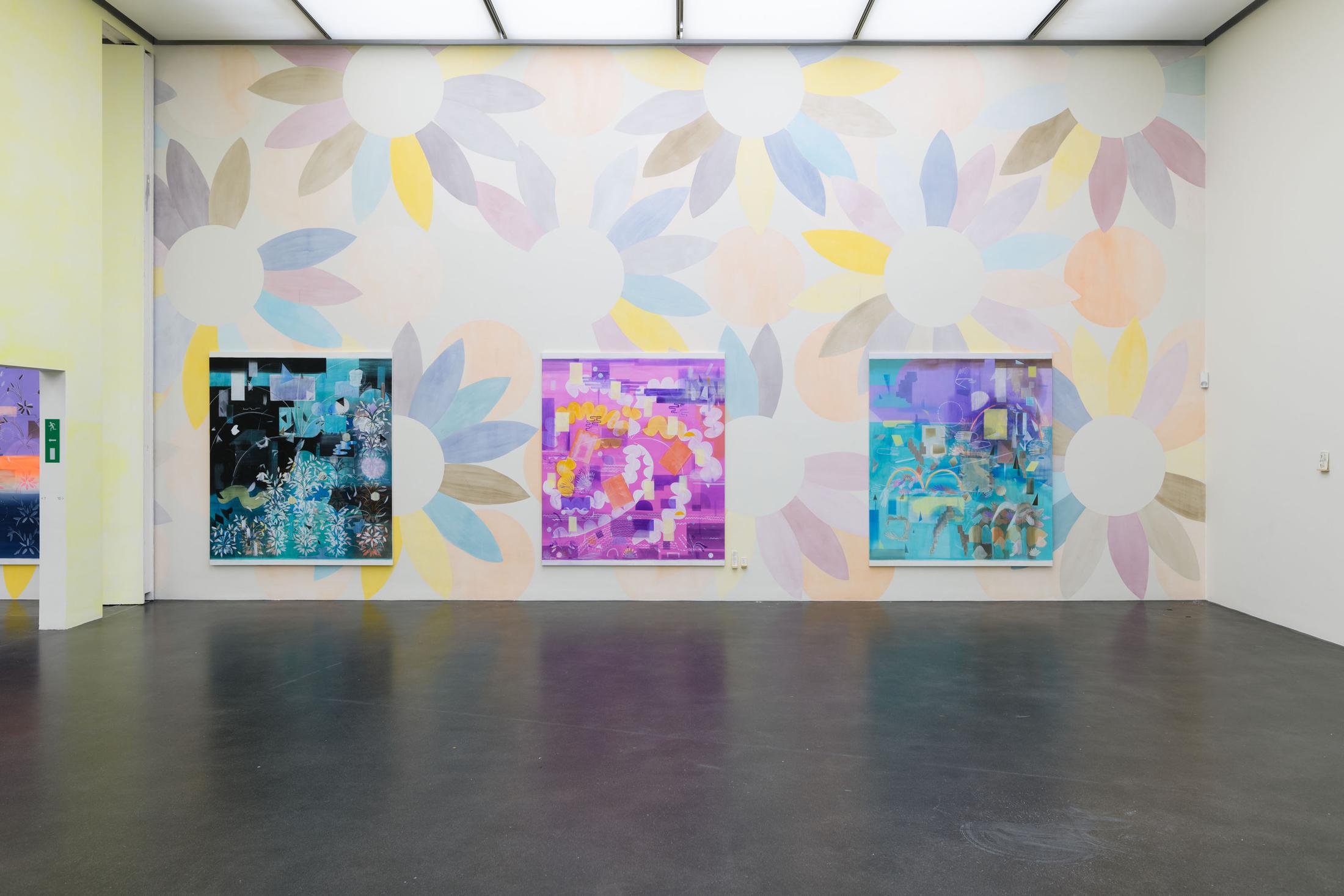 Exhibition View Charlotte Herzig, Ben Sledsens and Josephine Troller  Group Show «I like a bigger Garden» at Kunstmuseum Luzern, 2021 / Photo: Marc Latzel / Courtesy: the artists and Kunstmuseum Luzern