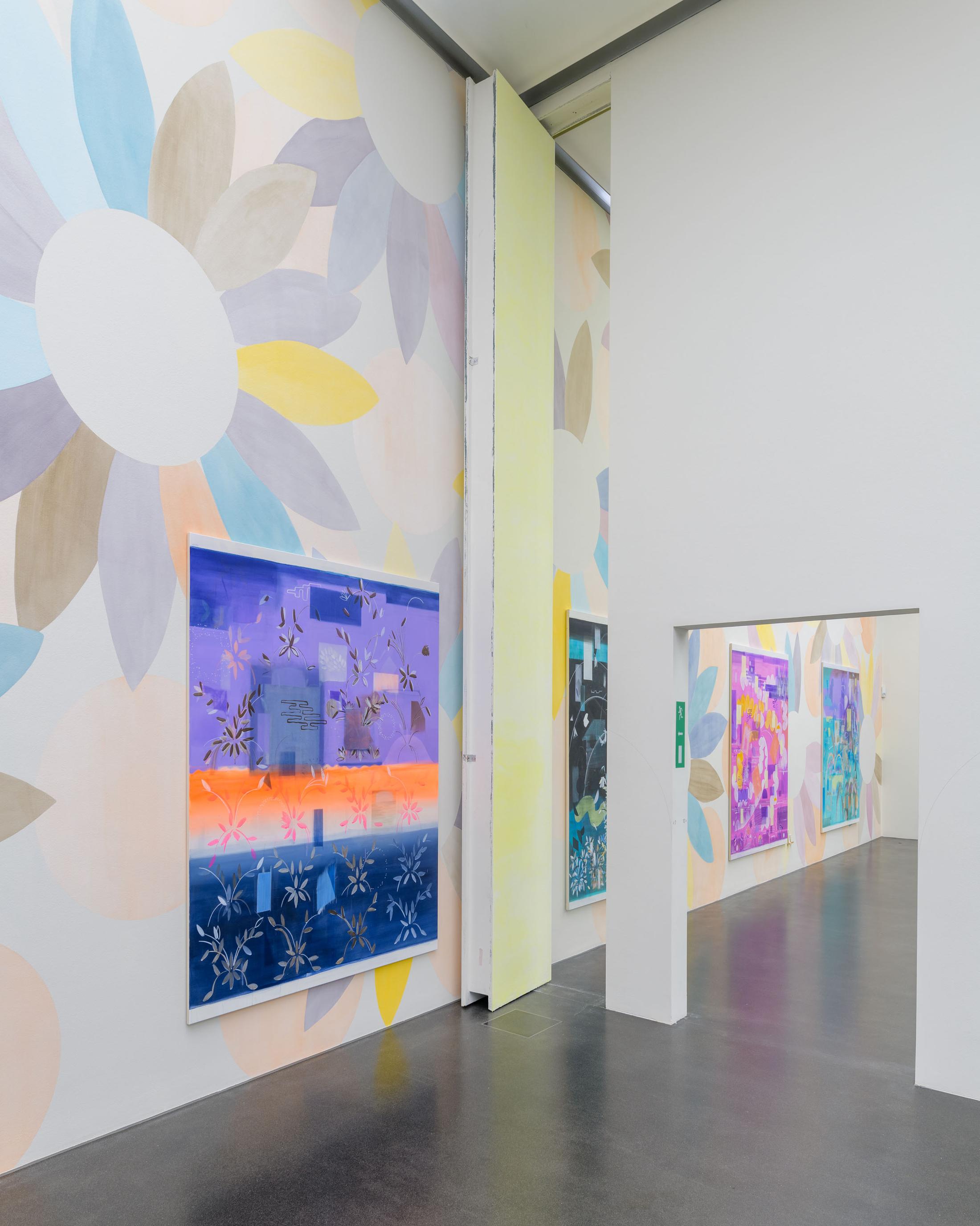 Exhibition View Charlotte Herzig, Ben Sledsens and Josephine Troller  Group Show «I like a bigger Garden» at Kunstmuseum Luzern, 2021 / Photo: Marc Latzel / Courtesy: the artists and Kunstmuseum Luzern