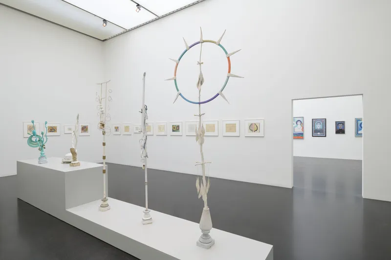Exhibition View Charlotte Herzig, Ben Sledsens and Josephine Troller  Group Show «I like a bigger Garden» at Kunstmuseum Luzern, 2021 / Photo: Marc Latzel / Courtesy: the artists and Kunstmuseum Luzern
