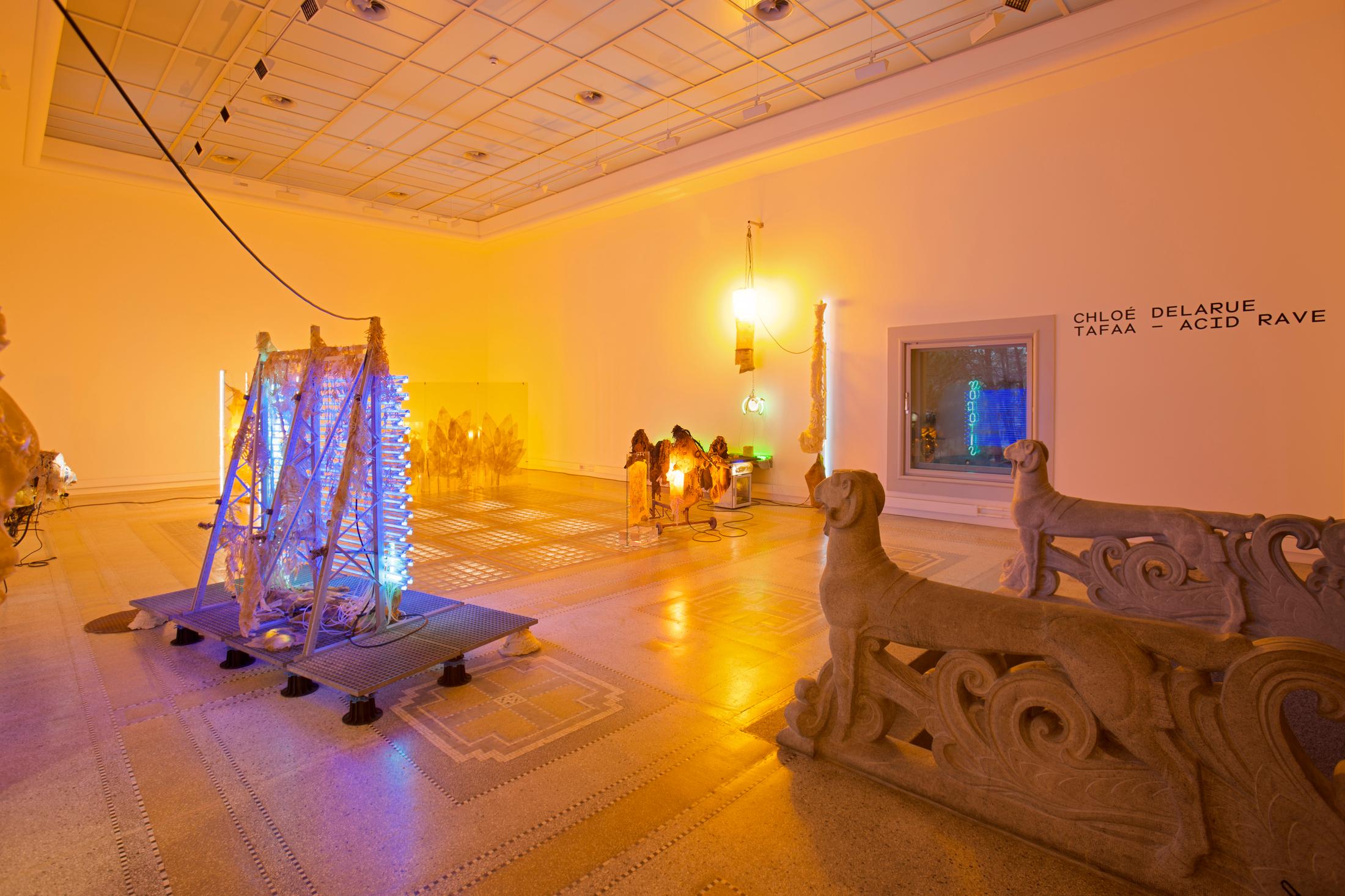 Exhibition View Chloé Delarue Soloshow «TAFAA - ACID RAVE» at MBAC, La Chaux-de-Fonds, 2019 / Photo: Florimond Dupont / Courtesy: the artist and MBAC