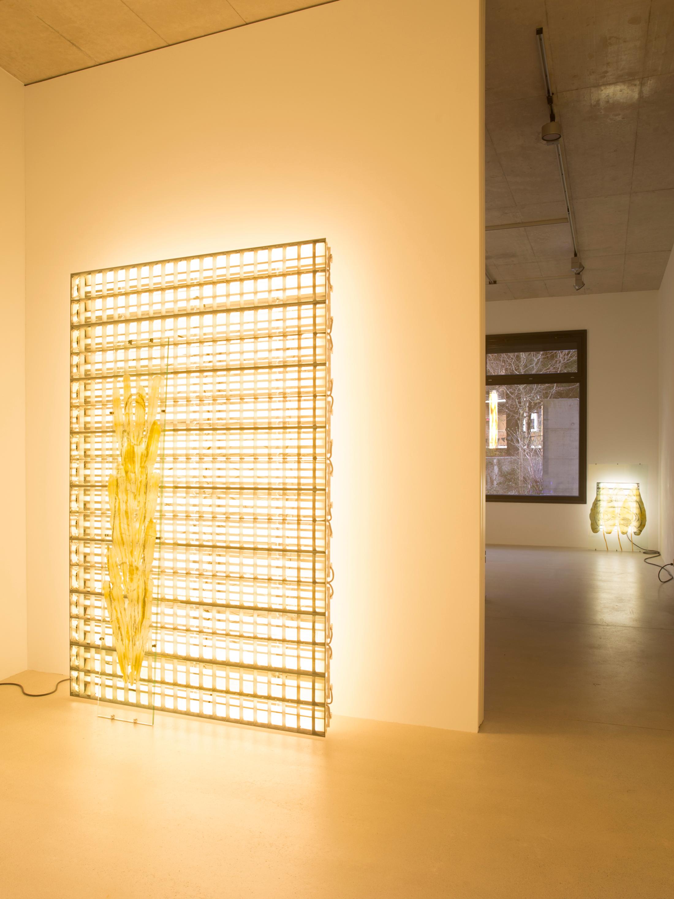 Exhibition View Chloé Delarue Solo Show «TAFAA – BLUE LIGHTS TENDERNESS» at Windhager von Kaenel, Zurich, 2021 / Photo: © Florimond Dupont / Courtesy: the artist and Windhager von Kaenel