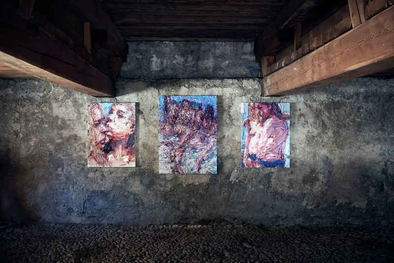 Installation View Chrissy Angliker «A History of Yearning» at Stalla Madulain, 2018 / Photo: Maurice Haas / Courtesy: the artist and Stalla Madulain