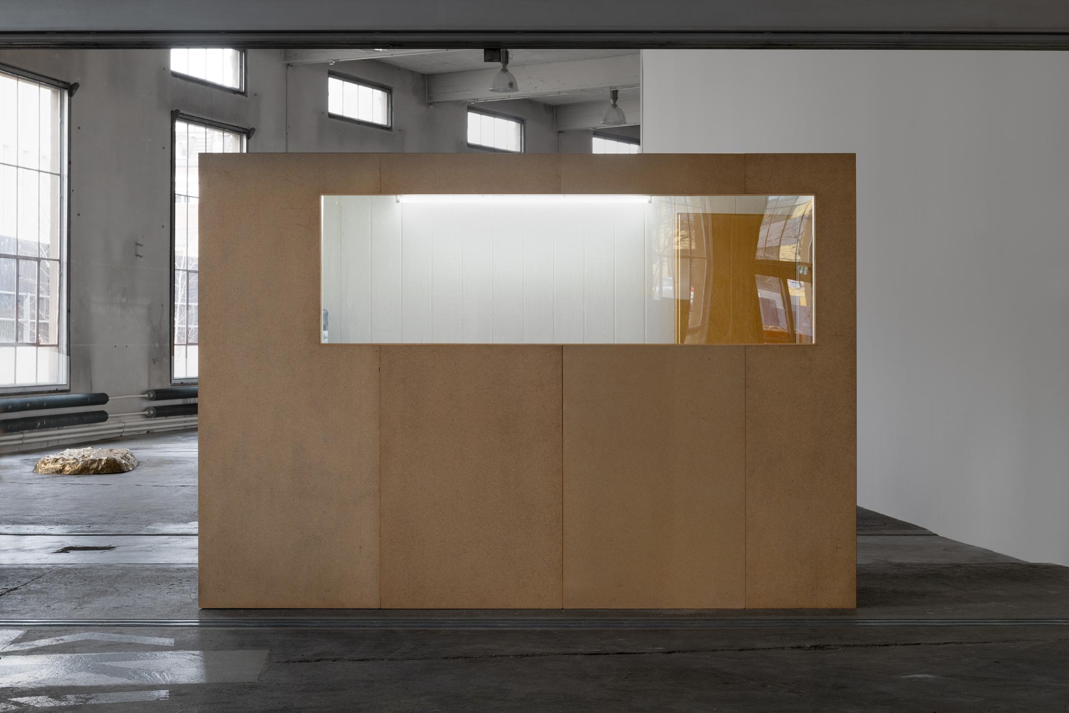 Exhibition View Group Show «Città irreale; view on Christoph Büchel, Untitled, 1997» at Lokremise, St. Gallen, 2021 / Photo: Sebastian Stadler / Courtesy: Collection of Kunstmuseum St. Gallen, gift of the artist