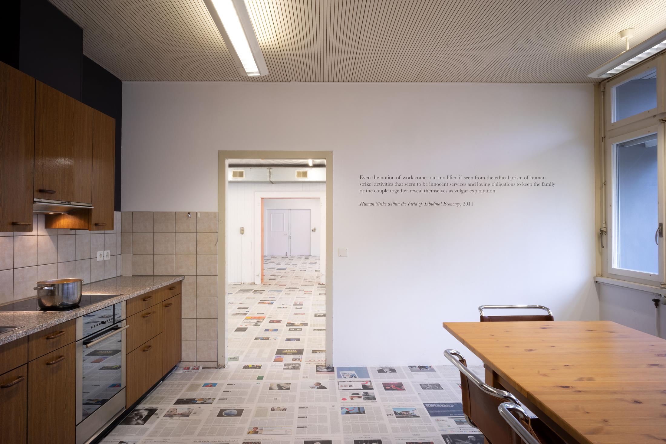 Exhibition View Claire Fontaine Soloshow «Too Late To Read» at Longtang, Zurich, Oerlikon, 2019 / Photo: Stefan Burger / Courtesy: the artist and Longtang