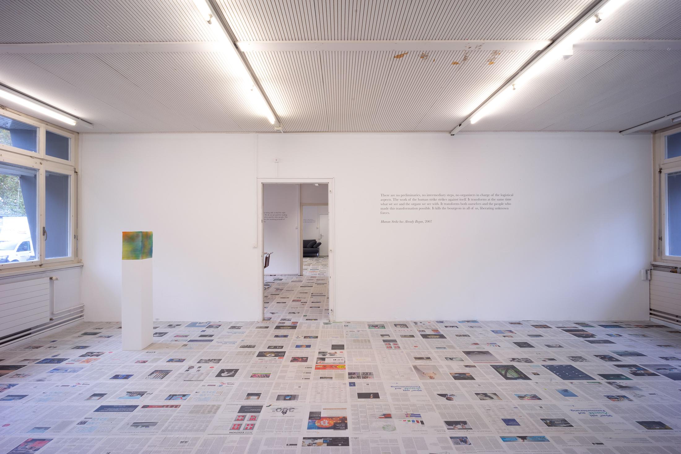 Exhibition View Claire Fontaine Soloshow «Too Late To Read» at Longtang, Zurich, Oerlikon, 2019 / Photo: Stefan Burger / Courtesy: the artist and Longtang