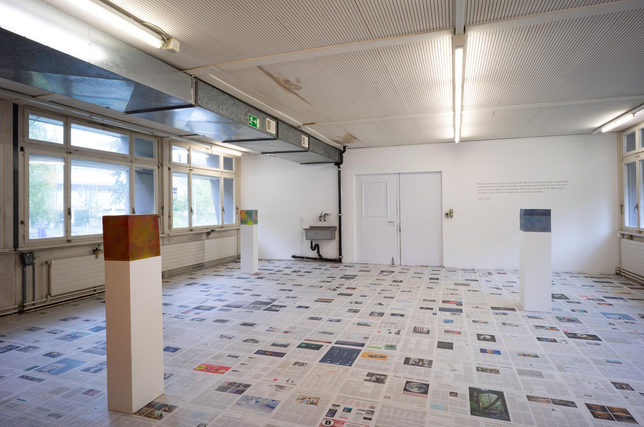 Exhibition View Claire Fontaine Soloshow «Too Late To Read» at Longtang, Zurich, Oerlikon, 2019 / Photo: Stefan Burger / Courtesy: the artist and Longtang