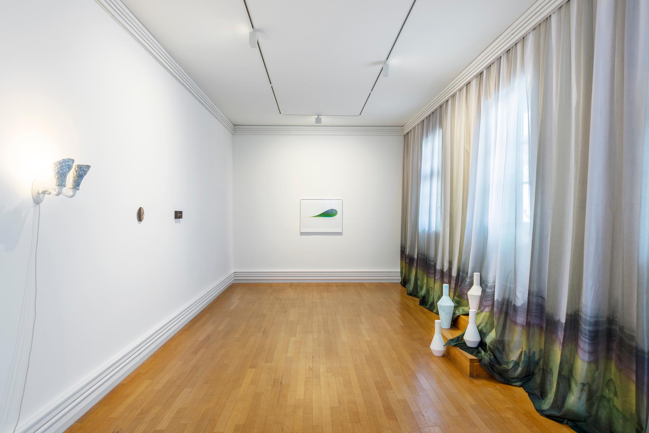 Installation View Clare Kenny «If I was a Rich Girl ; with a work by Wolfgang Tillmanns» at Kunstraum Riehen, Basel / Photo: Nici Jost / Courtesy: the artist