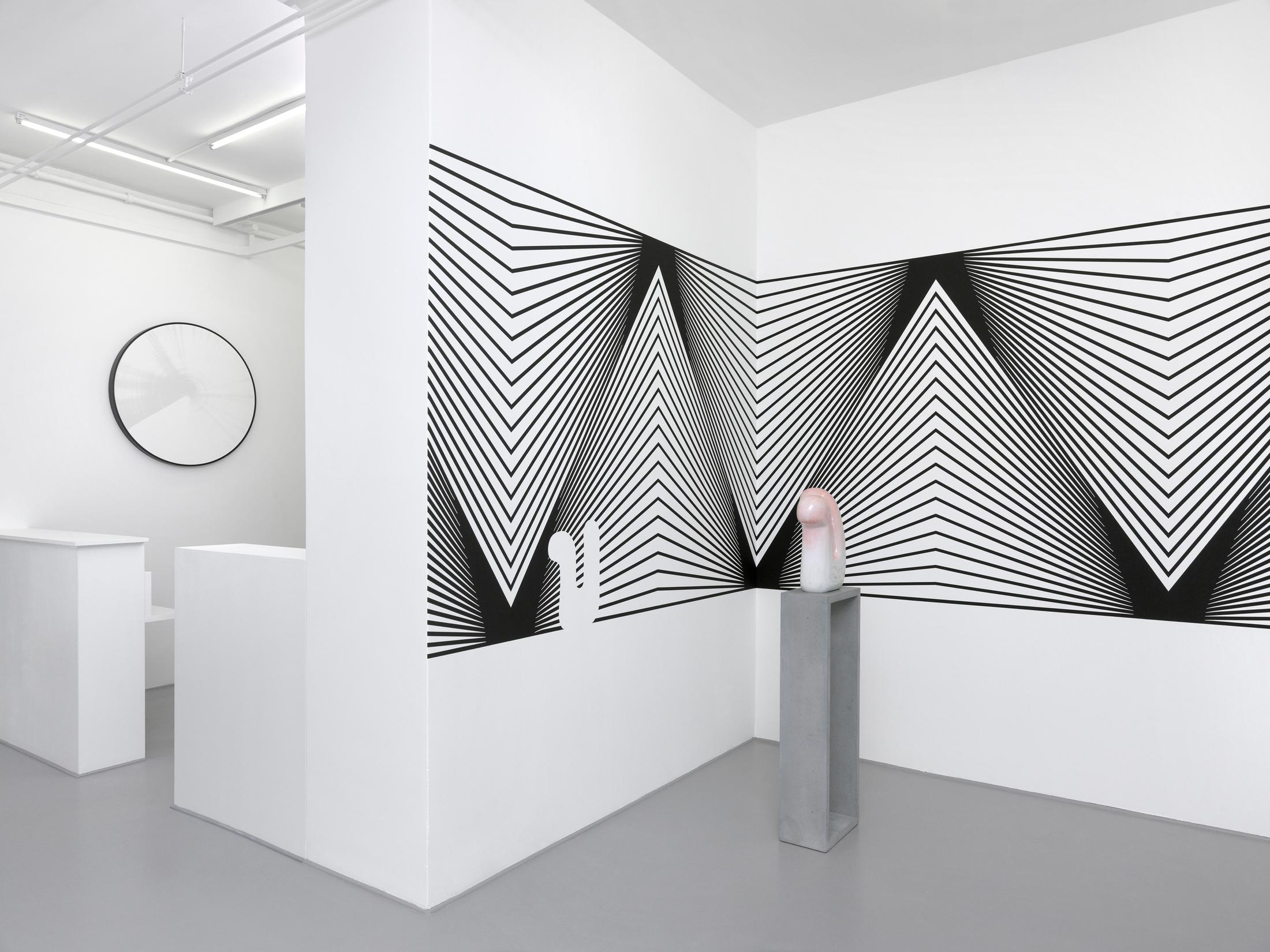 Exhibition View Claudia Comte Soloshow «Bunnies & Zig Zag» at Galerie Joy de Rouvre, Geneva / Photo: Annik Wetter / Courtesy: the artist and König Galerie, Berlin